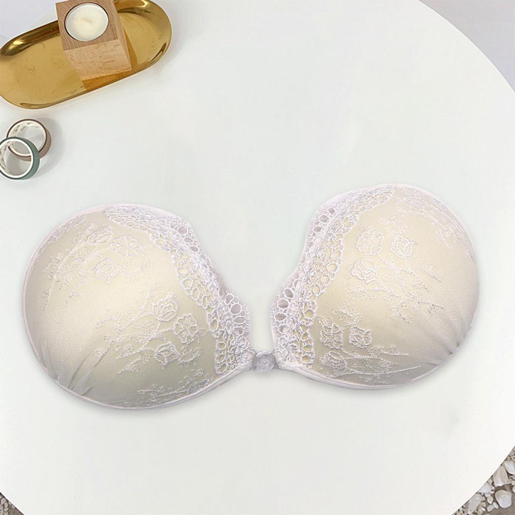 Silicone Strapless Bra Backless Push Up Adhesive Invisible Lace Stick On D