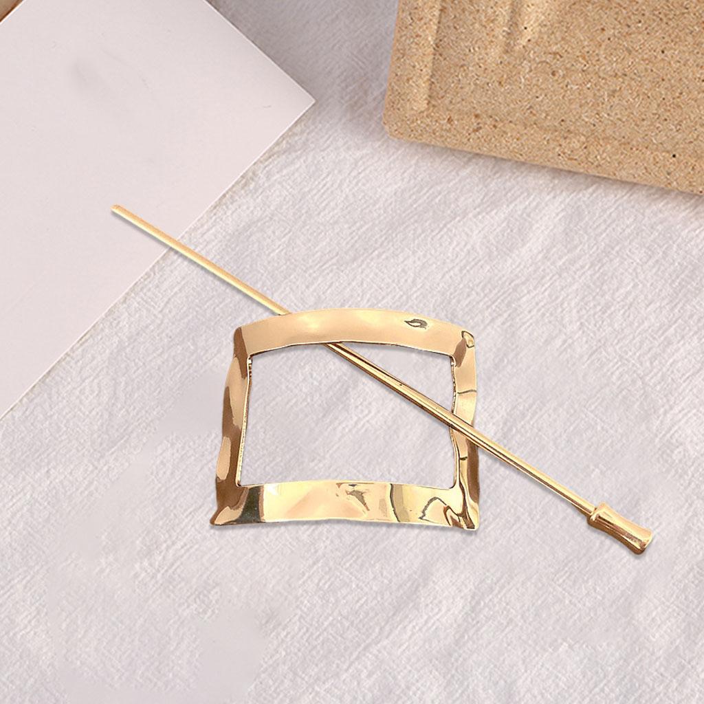 Fashion Girls Hair Clip Exquisite Hairpin Headwear Accessory  Golden Square