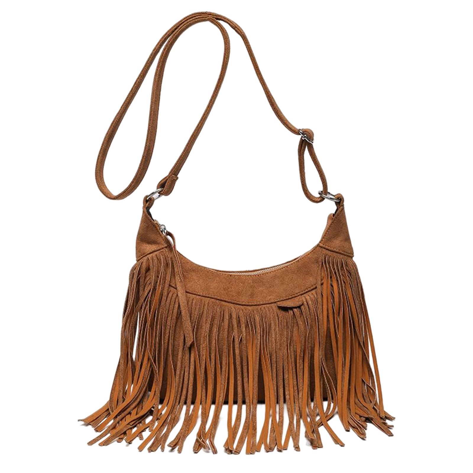Shoulder Handbag Tassel Adjustable Strap
