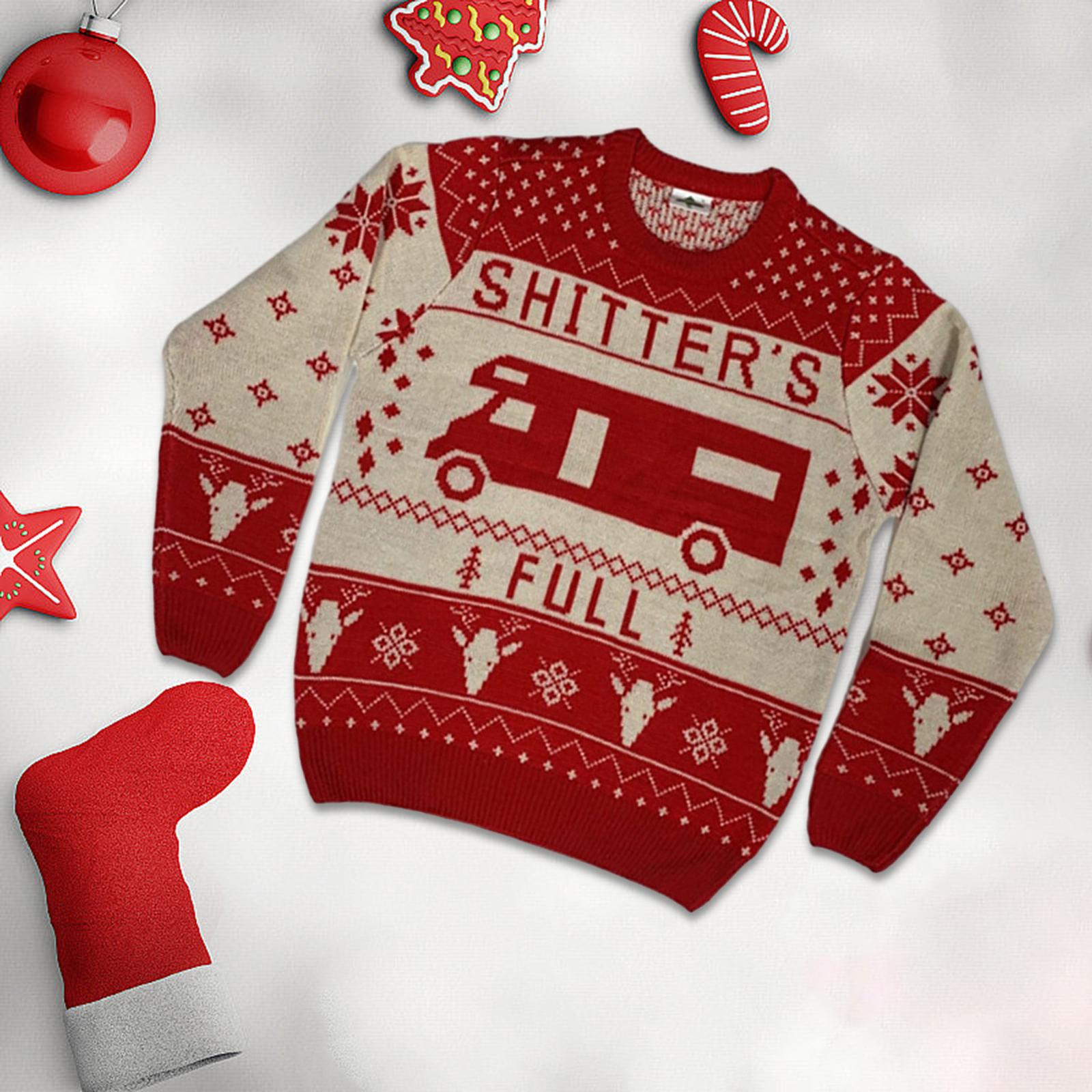 Christmas Sweater Warm Christmas Pattern Pullover for Party Festive Holiday S