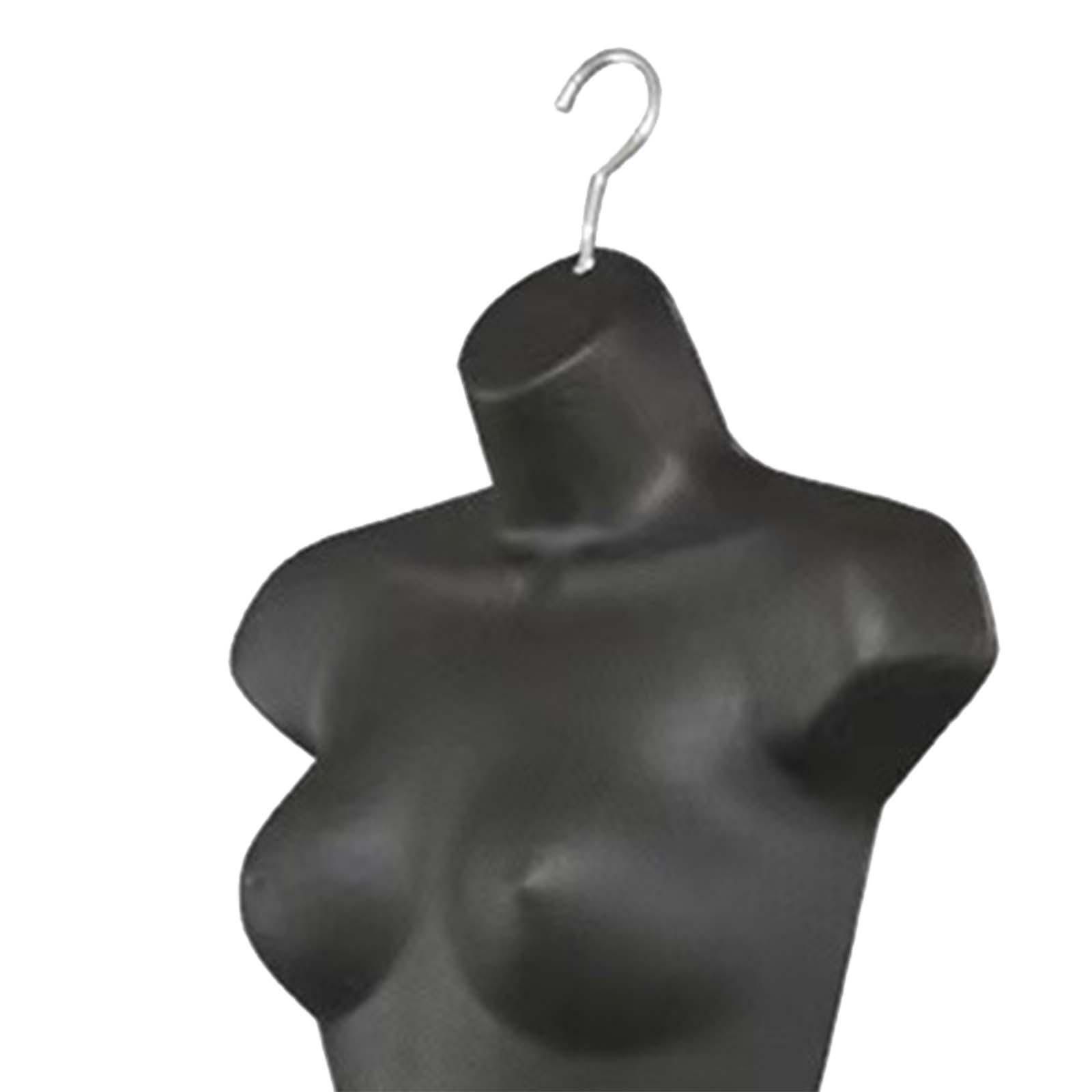 Female Mannequin Hip Shirt Display Clothes Holder Lightweight Female Manikin Black