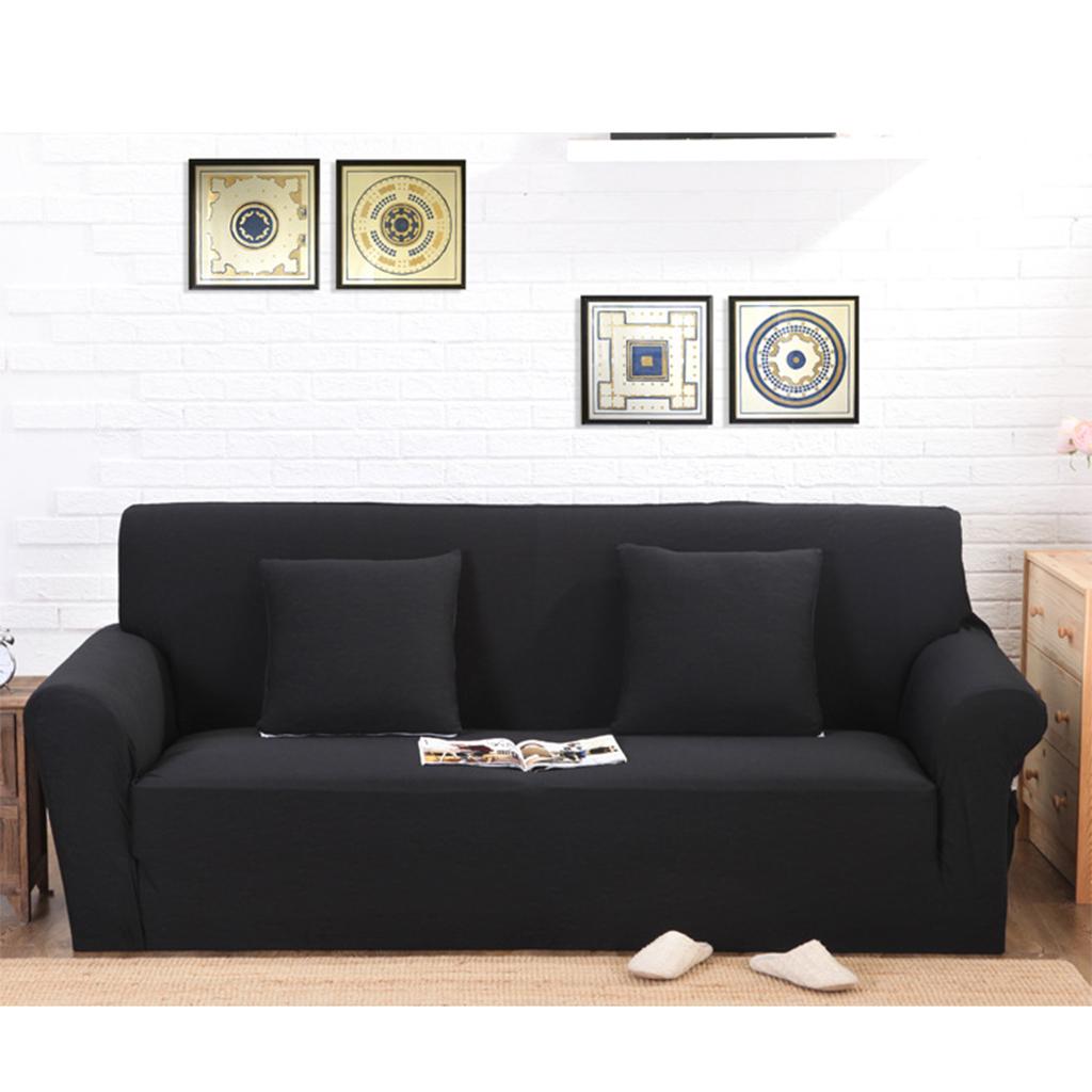 2Seater Sofa Dust Proof Slipcover Elastic Knit Sofa Cover Settee