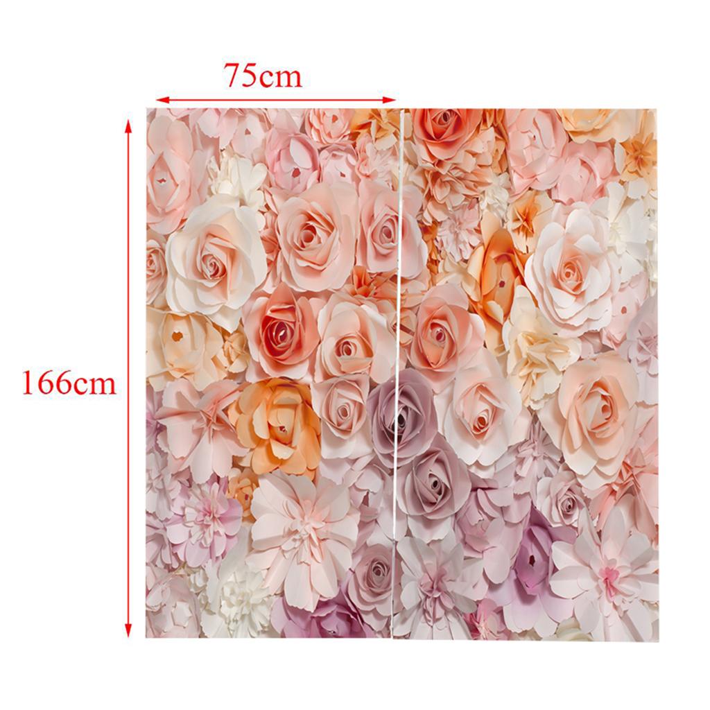 2Pcs Blumenmuster Blackout Fenster Vorhang Schatten Volant 2Pcs Blumenmuster Blackout Fenster Vorhang Schatten Volant