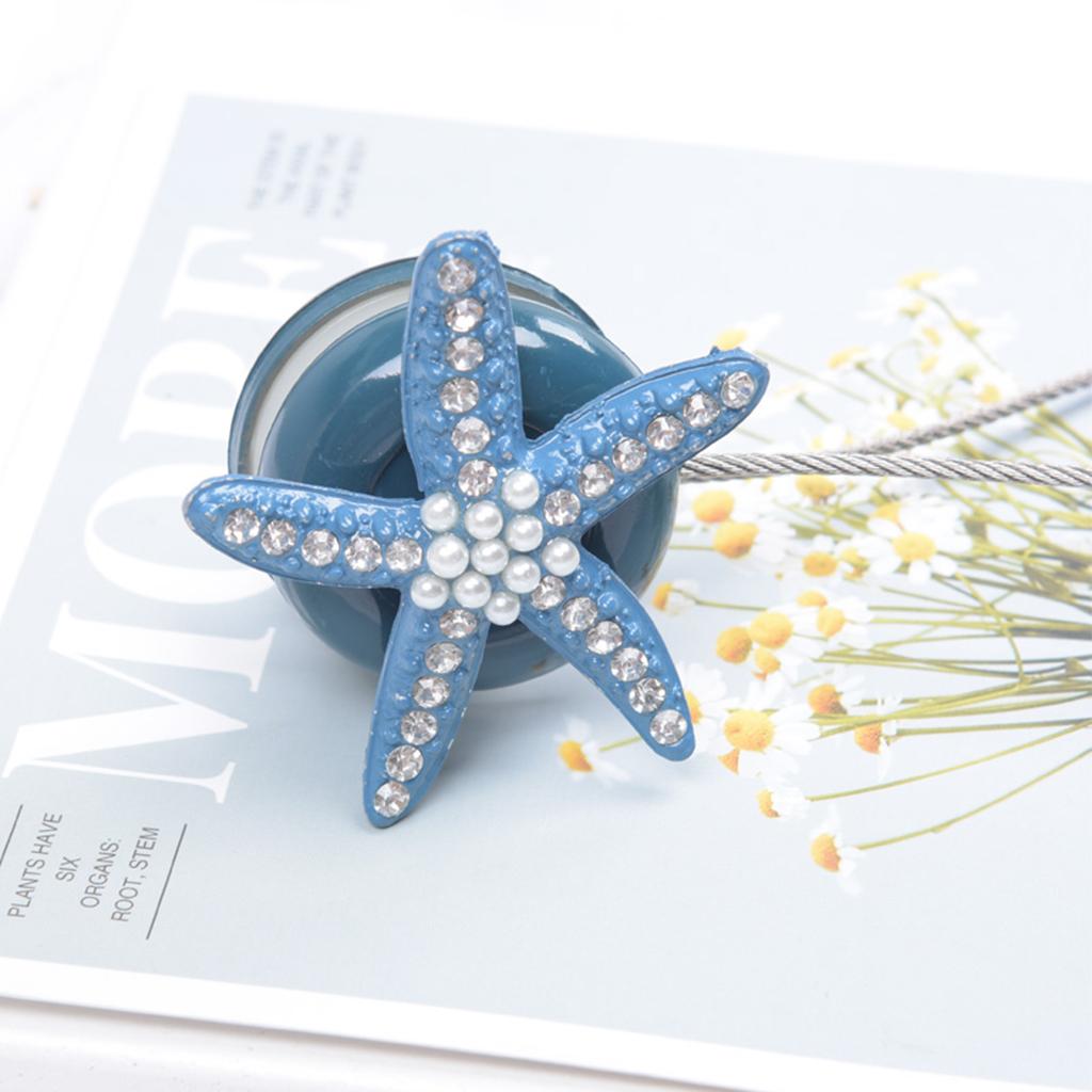 Electroplate Starfish Magnetic Decorative Curtain Drapes Tiebacks Blue