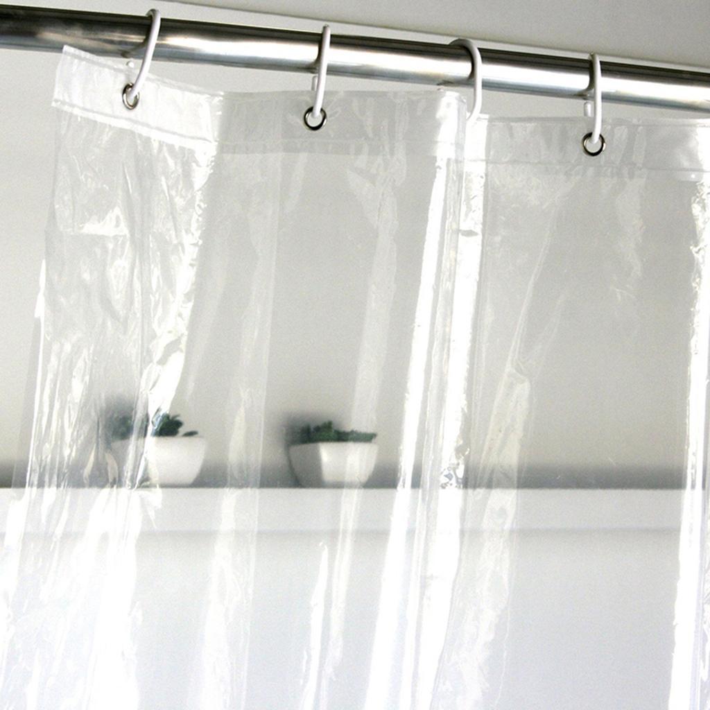 Clear Peva Mildew Resistant Bathroom Shower Curtains With Rustproof Grommets Ebay