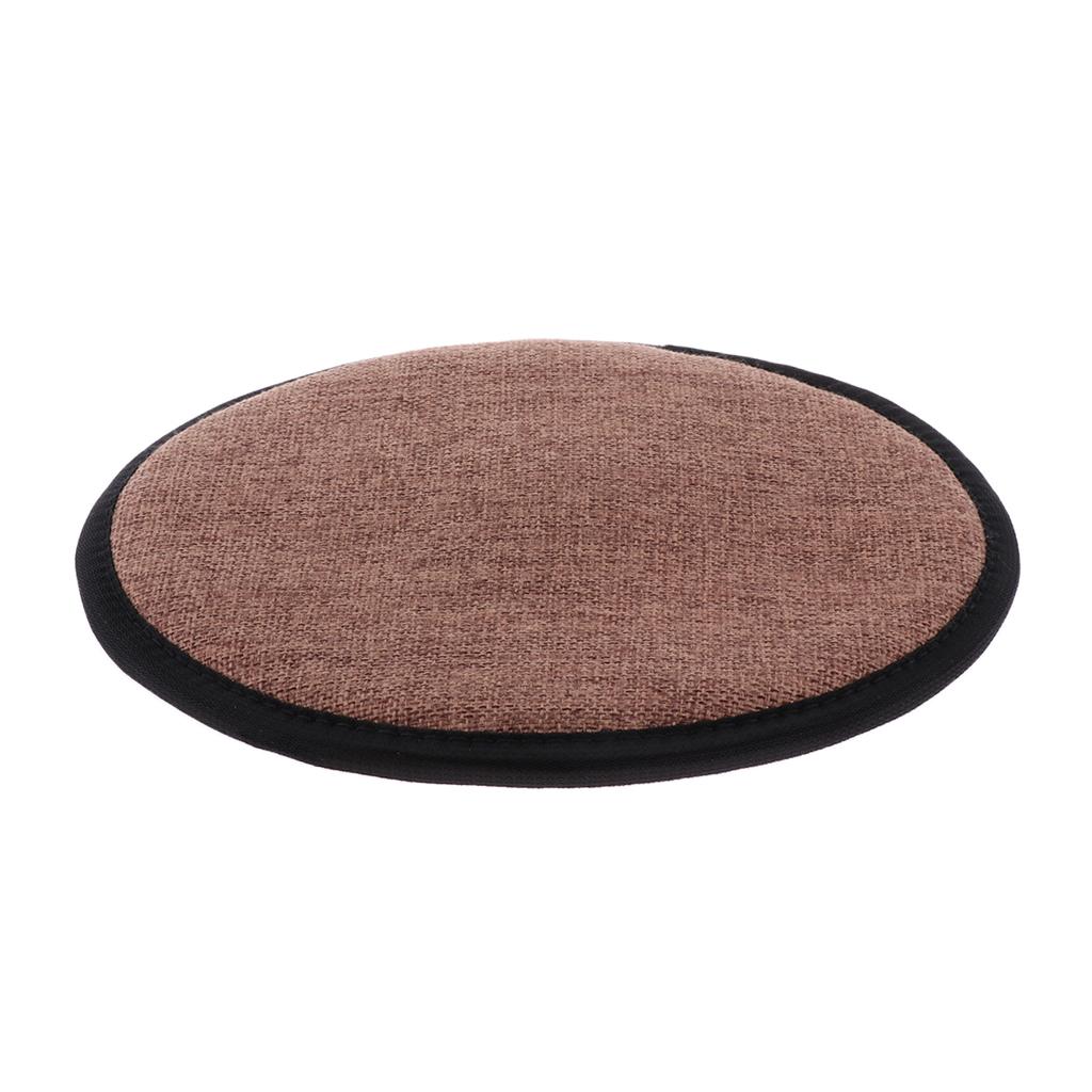 Cotton Brown Office Home Chair Cushion Dining Chair Pads Round 33cm