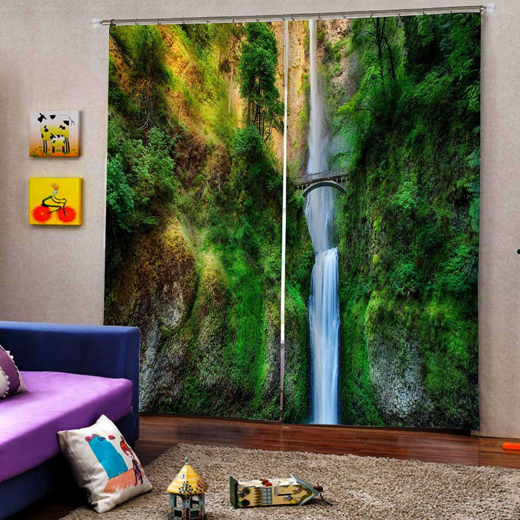 Digital Printing 3D Curtain Drapes for Bedroom Living Room Fall