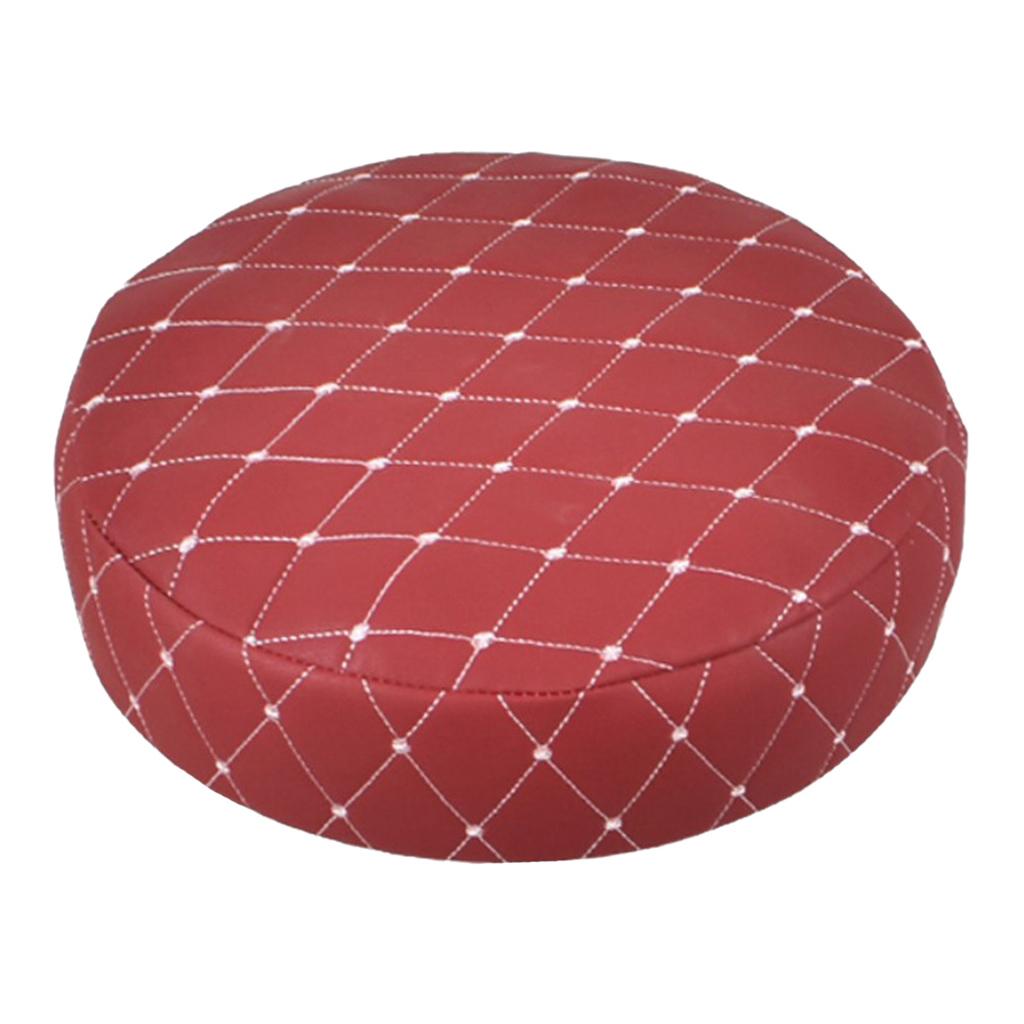 Bar Stool Cover Replacement Round Chair Slipcover Protector Red_33x10cm