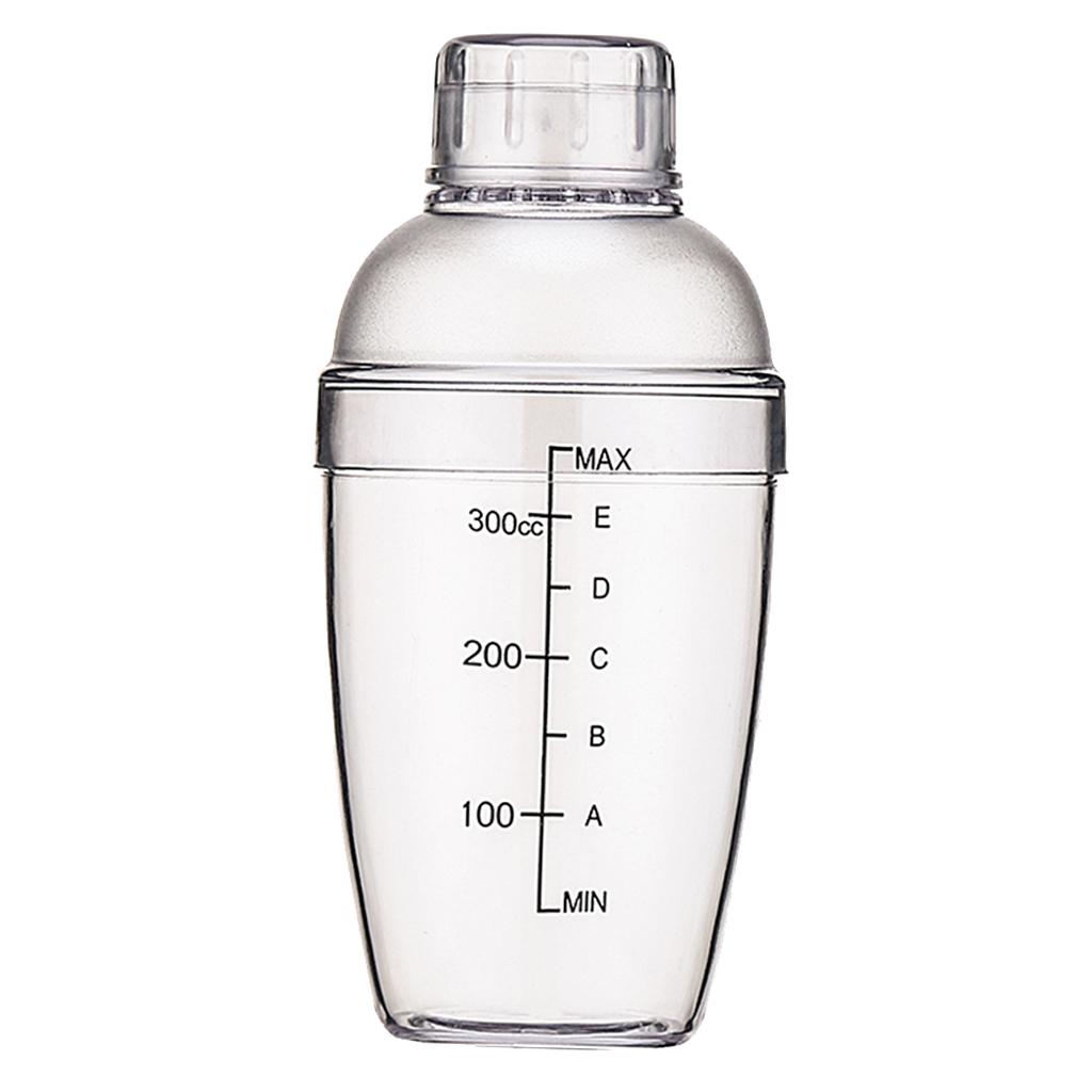 2x Cocktail Shaker Clear Matte Bottle Bar Pub Party Supplies 350cc 1000cc