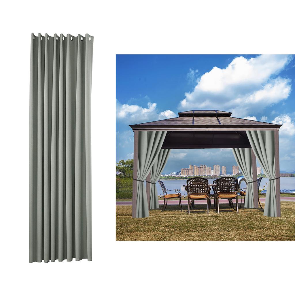 Outdoor Curtains for Garden Patio Balloon of Pavilion Beach 134x210cm Grey