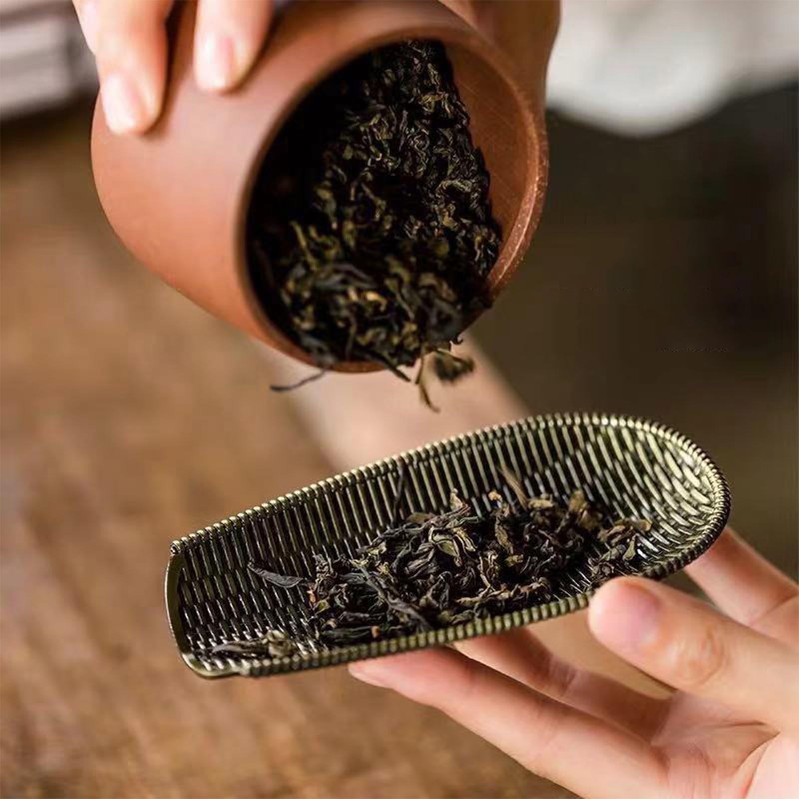 Alloy Tea Shovel Filter Tea Utensils for Countertop Bar Accessories Coffee Copper