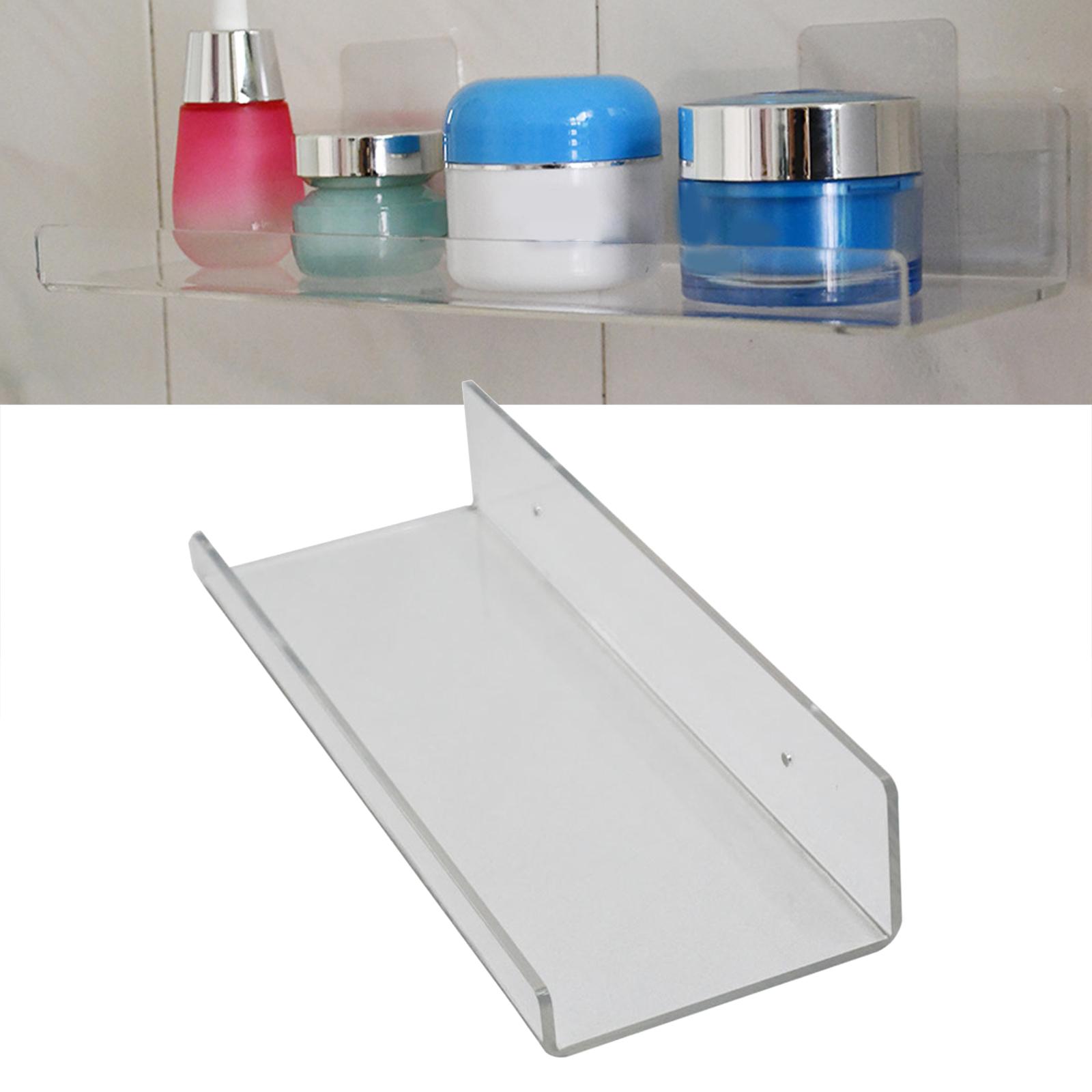 Acrylic Floating Wall Shelf Sturdy Clear for Hallway Kitchen Bathroom