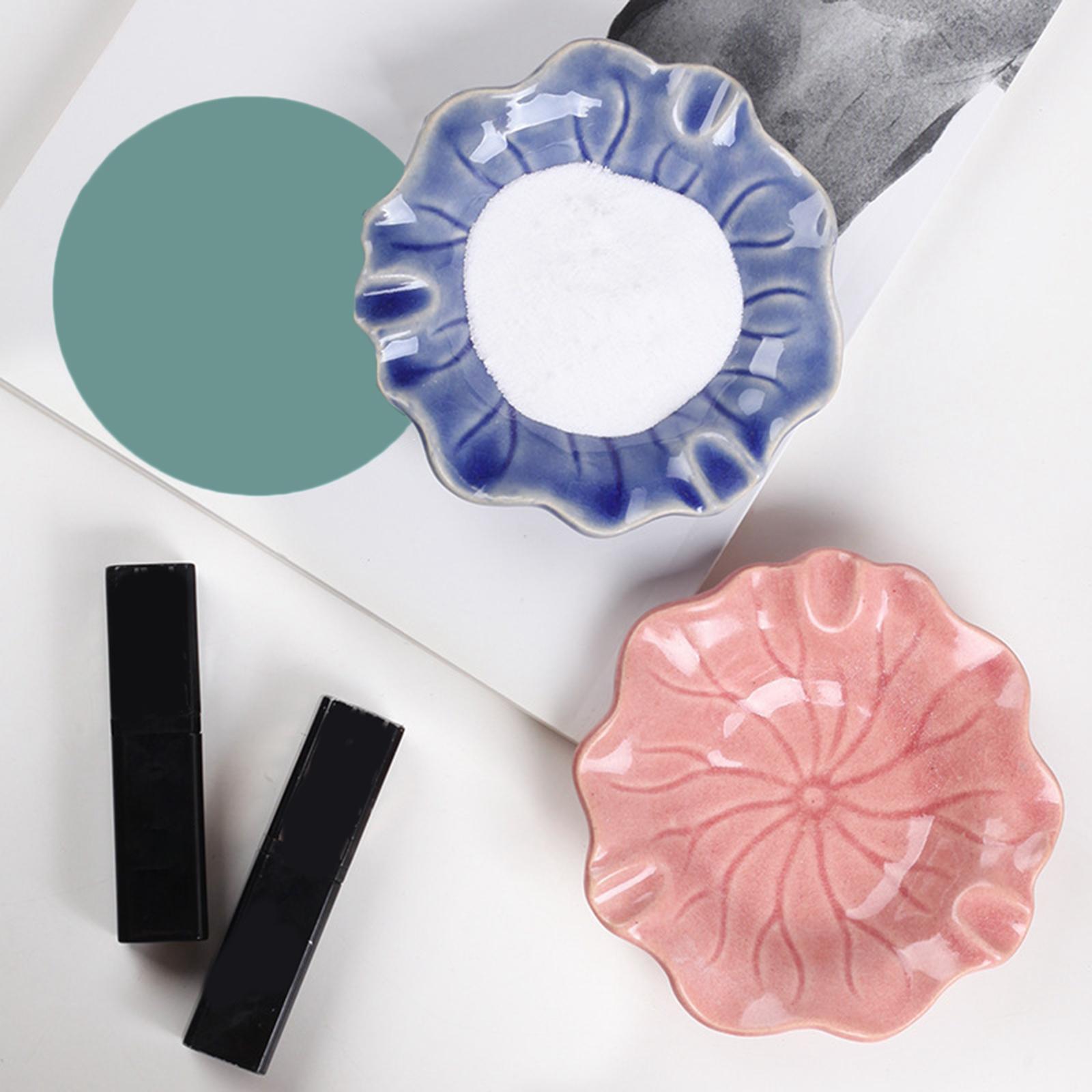 6xCeramic Serving Tray Lightweight Diffuser Ceramic Plate Durable Jewelry Tray Yellow