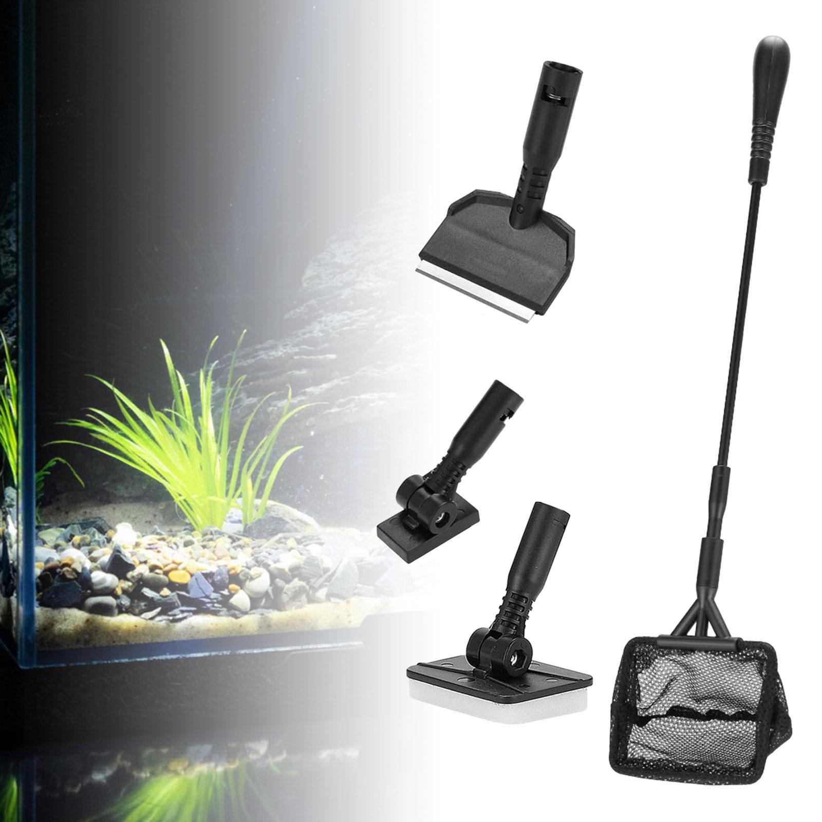 Aquarium Cleaning Tool Kit Algae Scraper Fish Net Fish Tank Cleaner 38CM