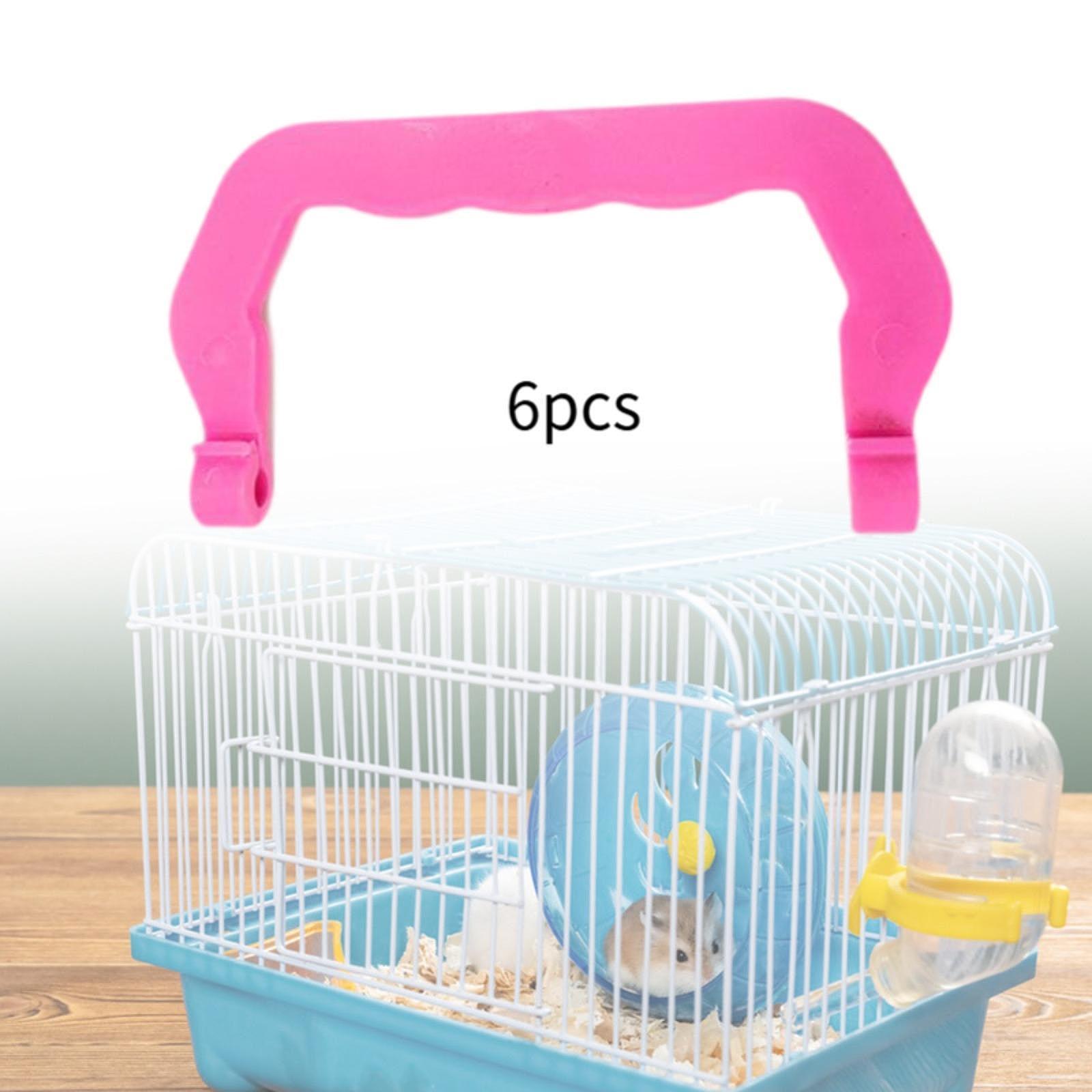 6PCS Pet Carrier Handles Pet Rabbit Cage Replacement Handles Pink