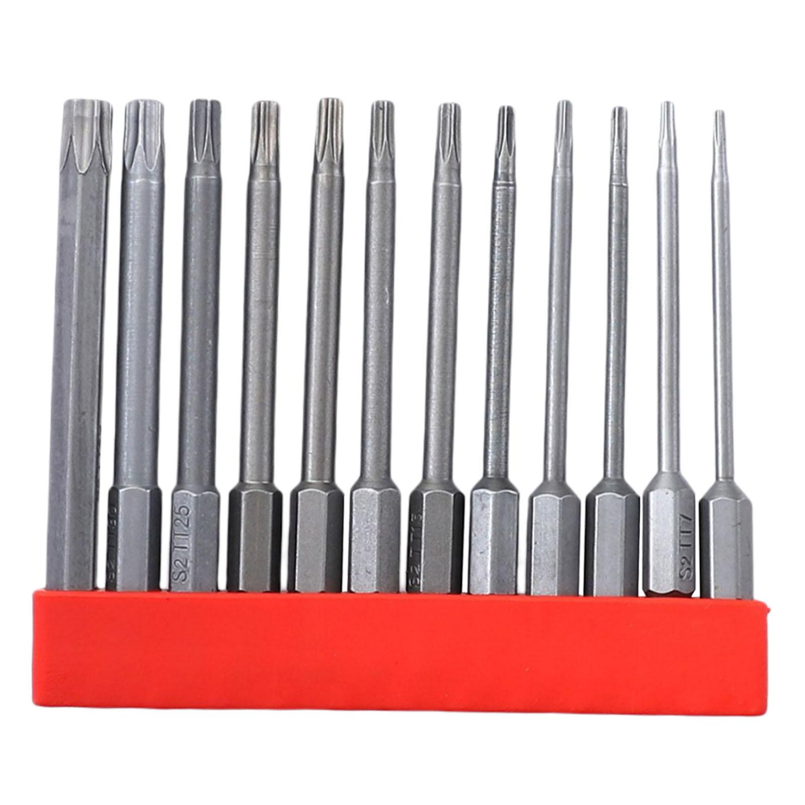 12 Pieces Hollow Rings Wrench Bit Set S2 Alloy Steel Metric for Metalworking 75mm