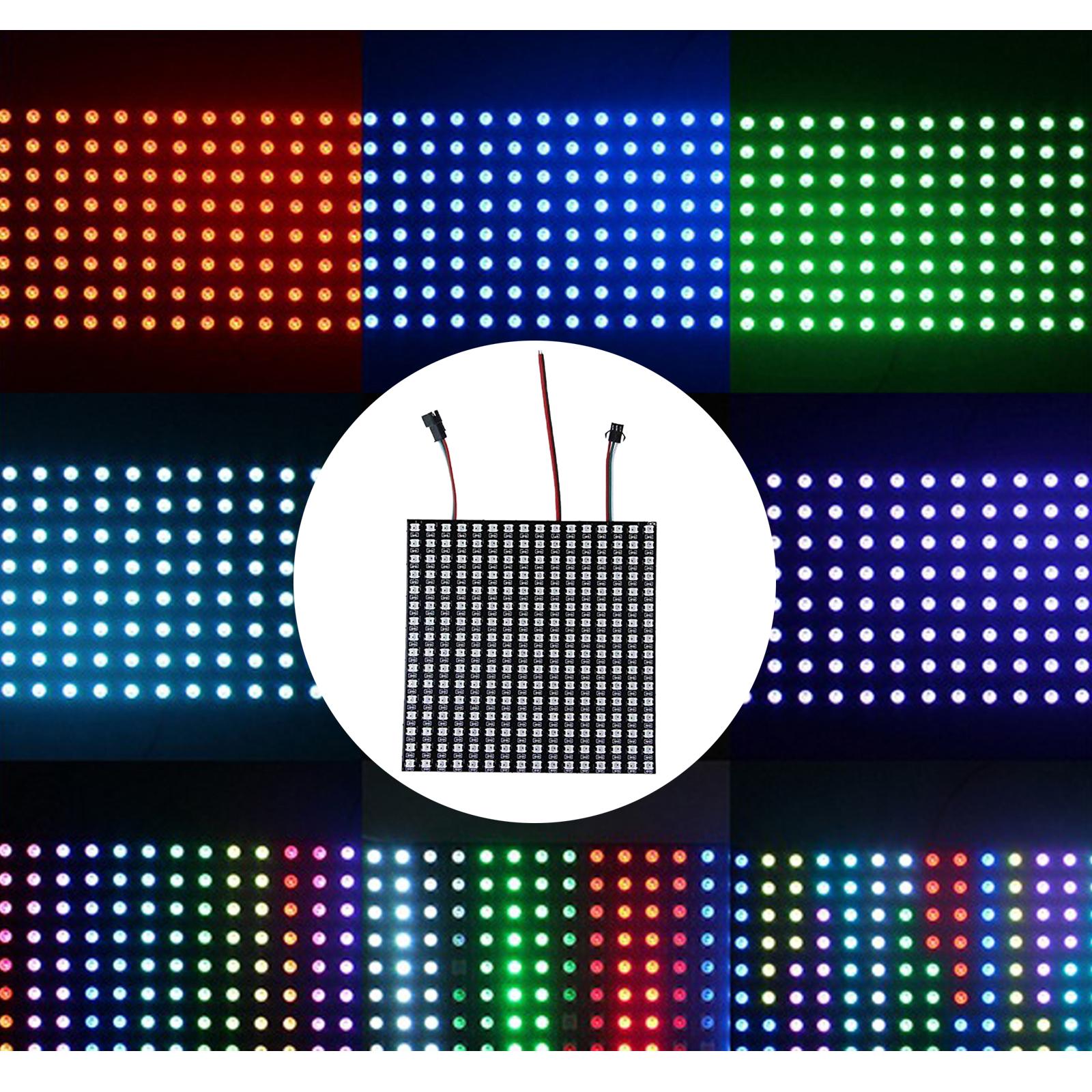 LED Pixels Matrix Panel WS2812B RGB Digital Image Video Text Display 16x16cm