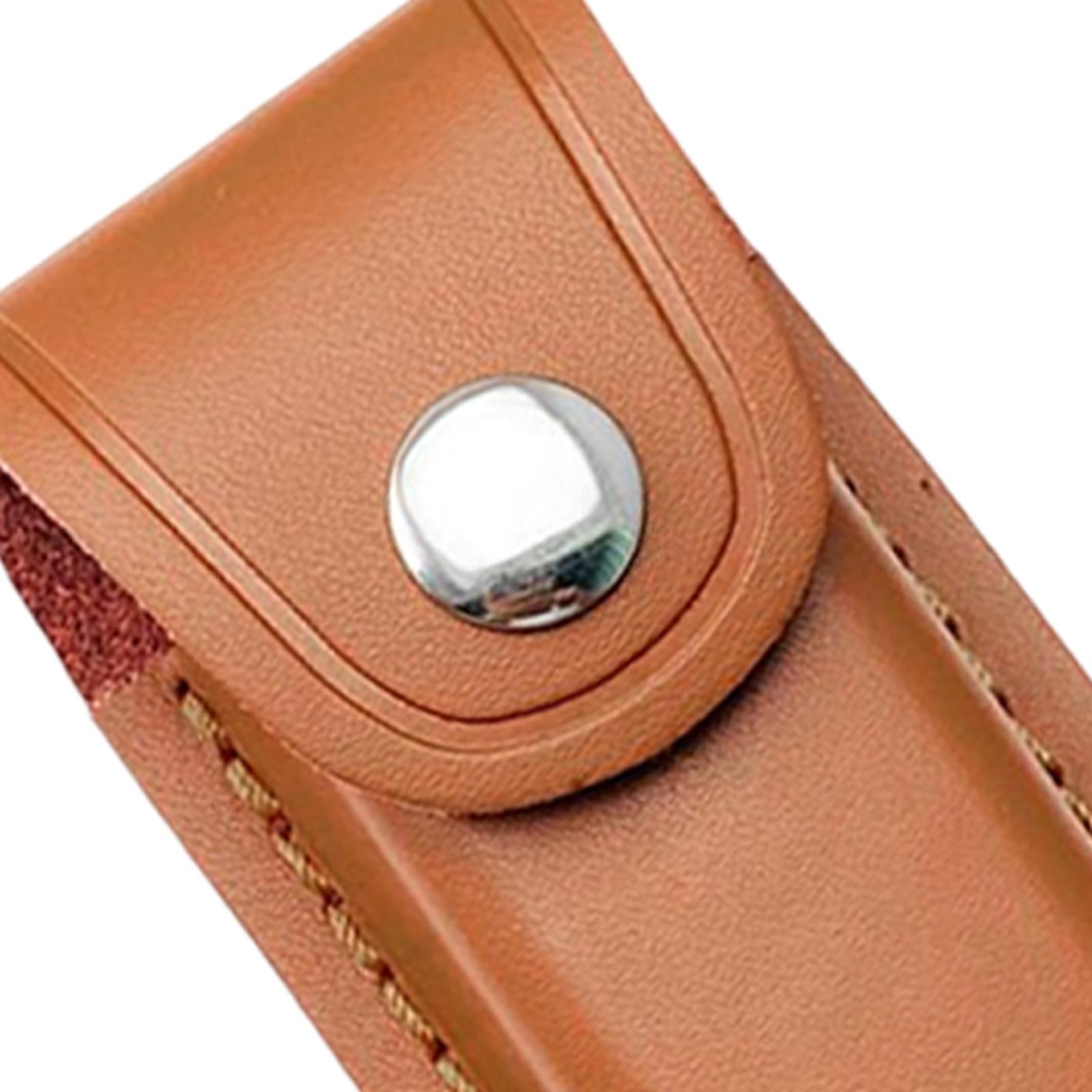 Leather Folding Blade Knife Sheath Classical Durable S Brown