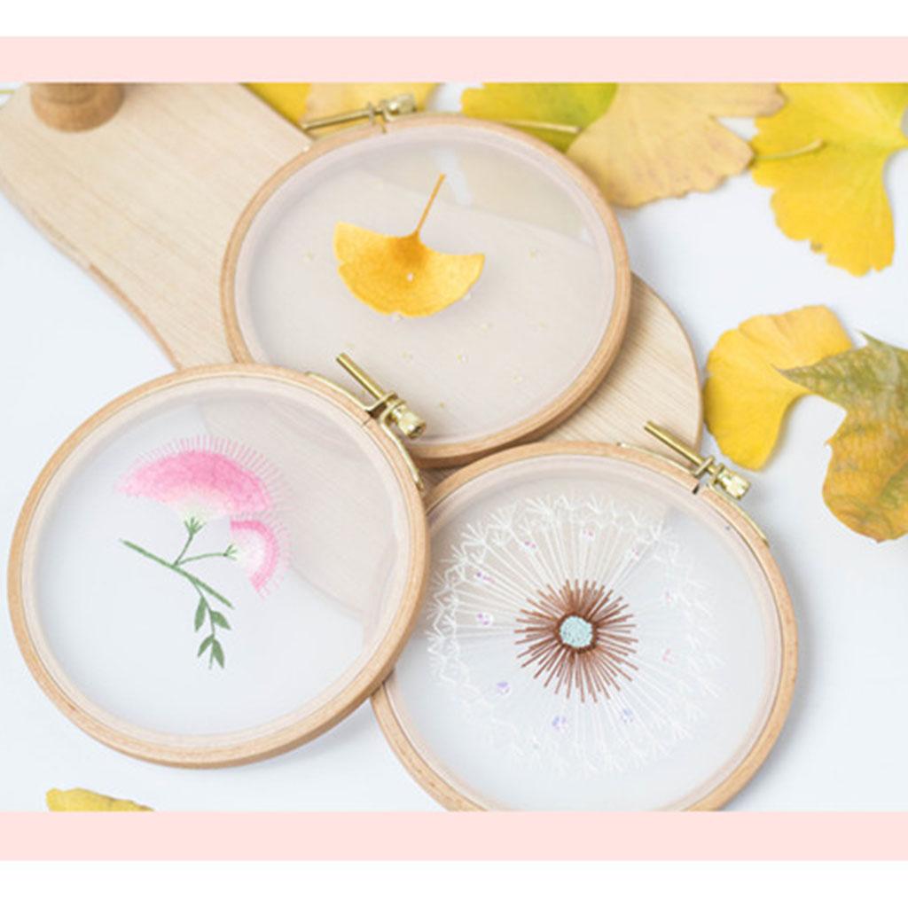 Handmade Embroidery Starter Kit with Pre-printed Pattern Maple