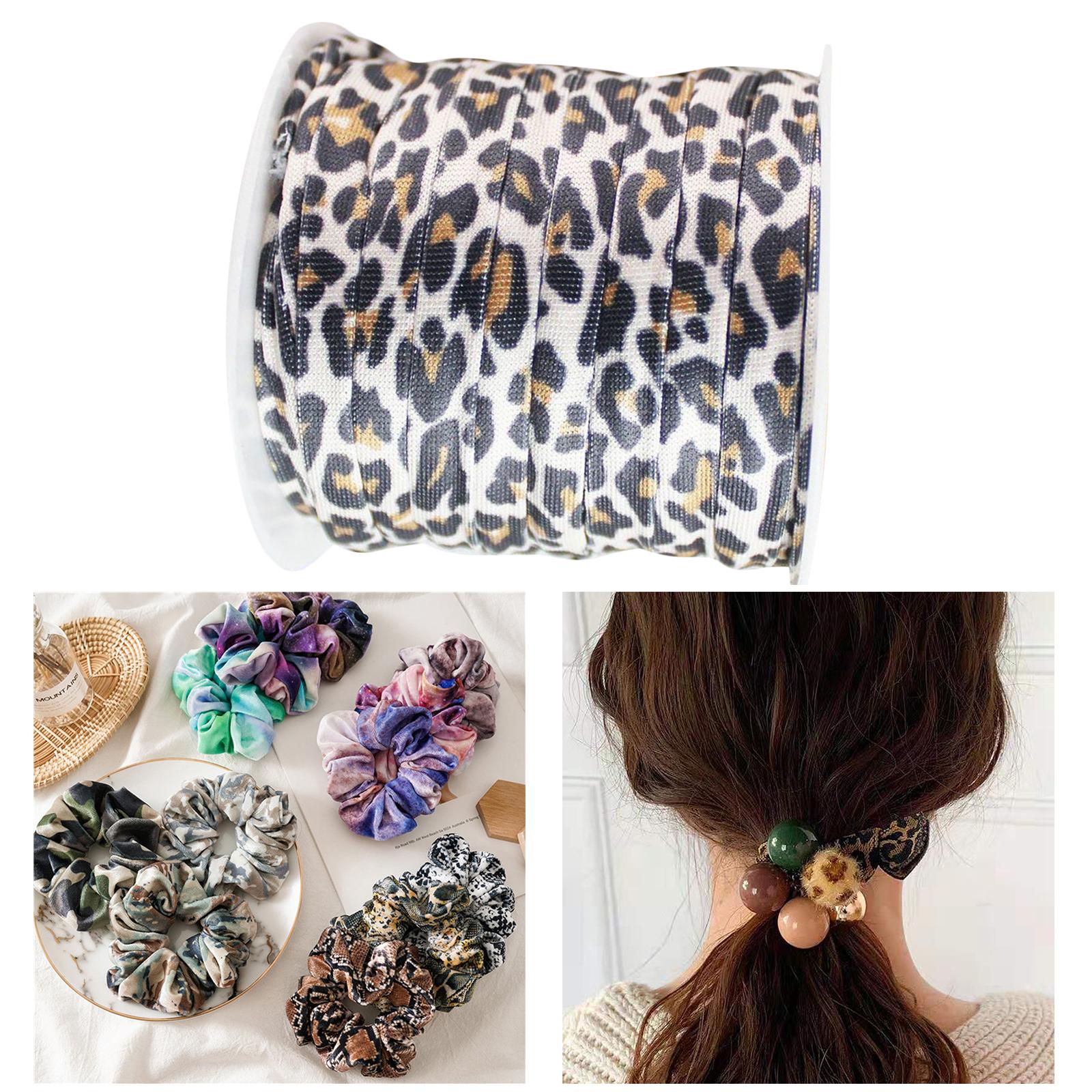 Jacquard Elastic String Heavy Stretch Bungee for Mask Crafts Leopard
