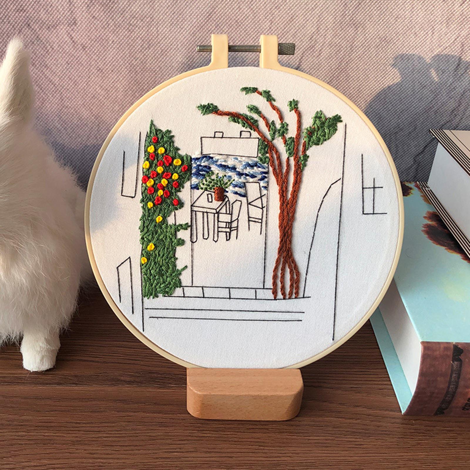 Embroidery Kit Cross Stitch Beautiful Craft for Kids Adults Sea Town