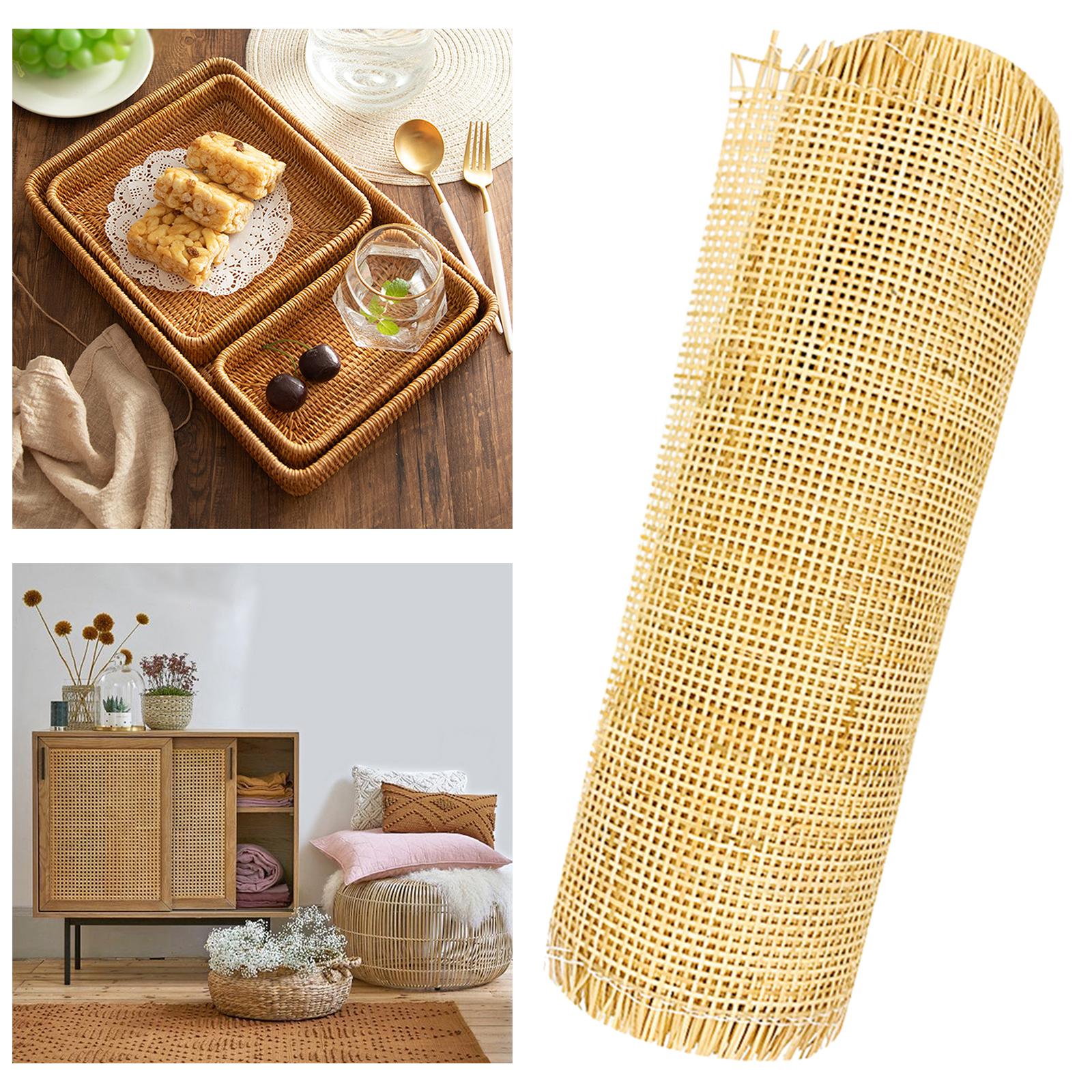 Natural Rattan Webbing Mesh DIY Durable Material for Repair Wardrobe Wall