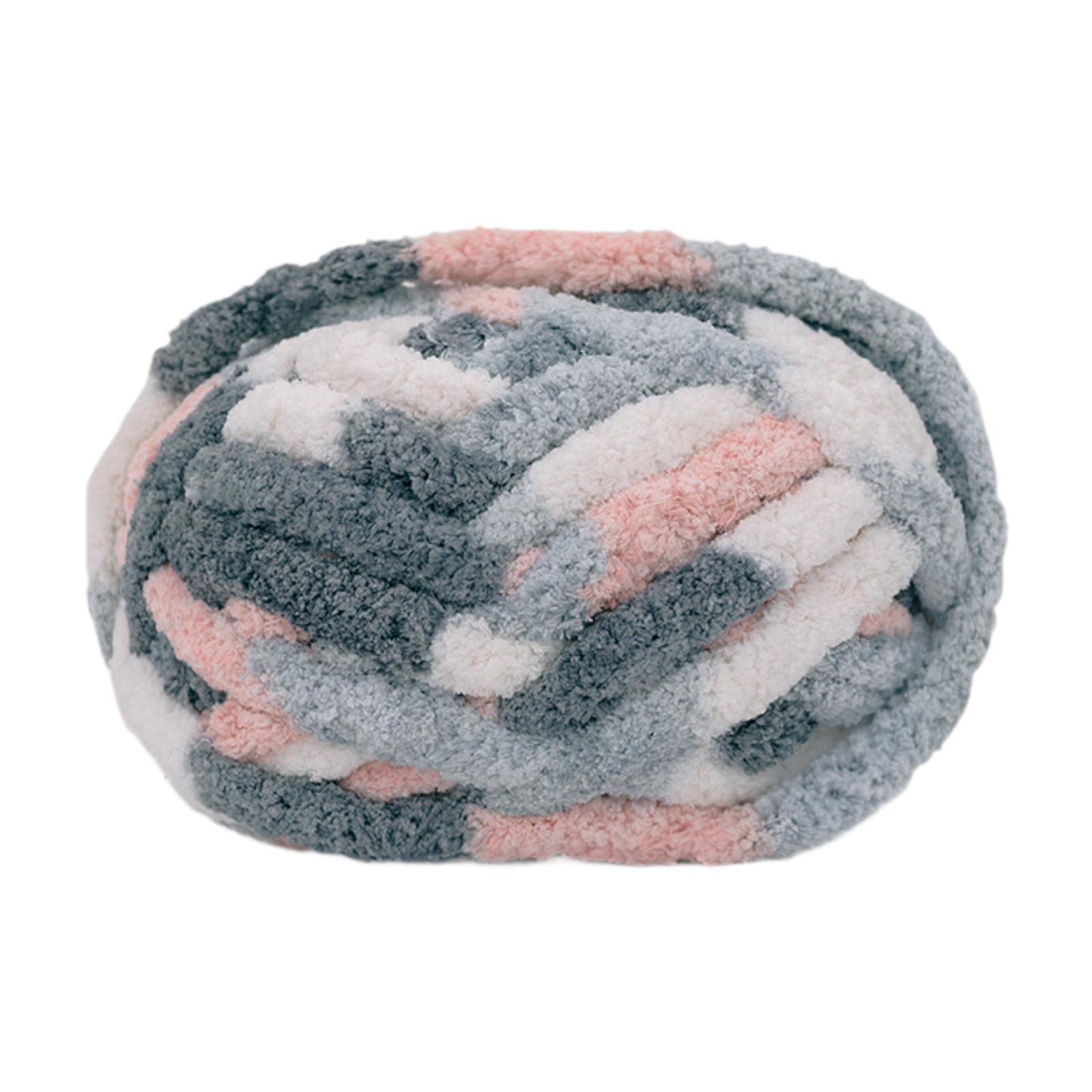 Chunky Yarn Gray White Pink