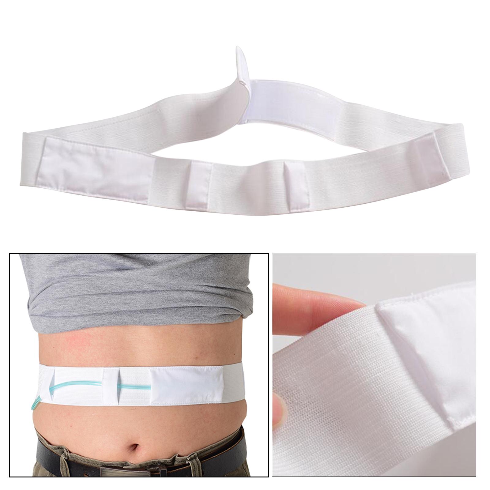 Abdominal Belt Adjustable Soft for Peritoneal Women Men White S 