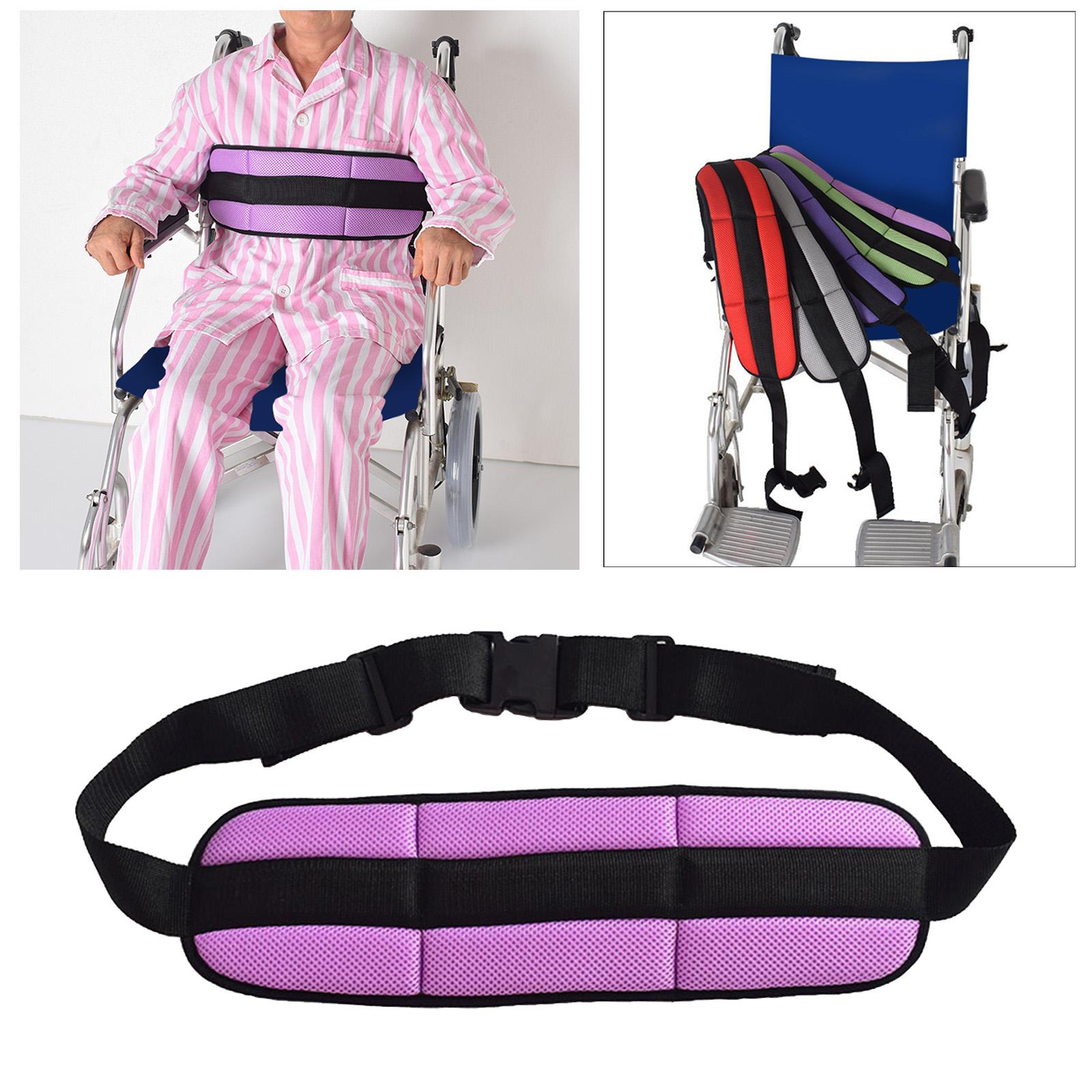 Wheelchair Seat Belt Restraint Comfortable for Patient Caring Adult Elderly Light Purple 