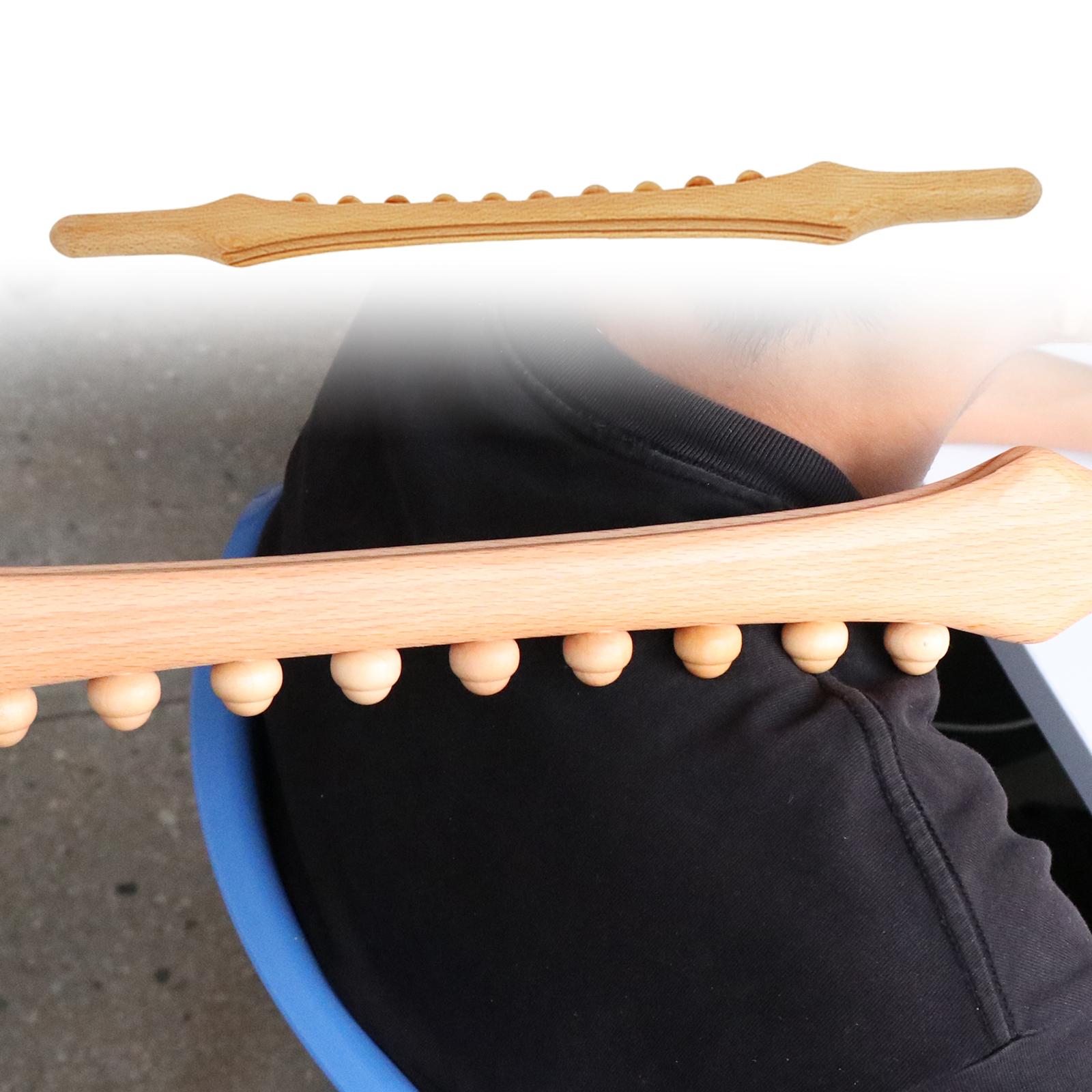 Wooden Gua Sha Massage Stick Relieve Sore Muscles Relaxing  Beech 