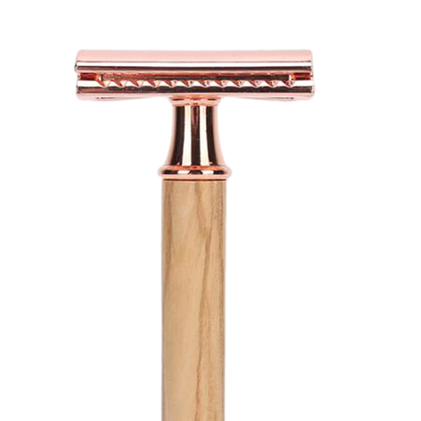Double Edge Safety Razors Detachable Classic Razors for Barbershop Dad Gifts Rose golden