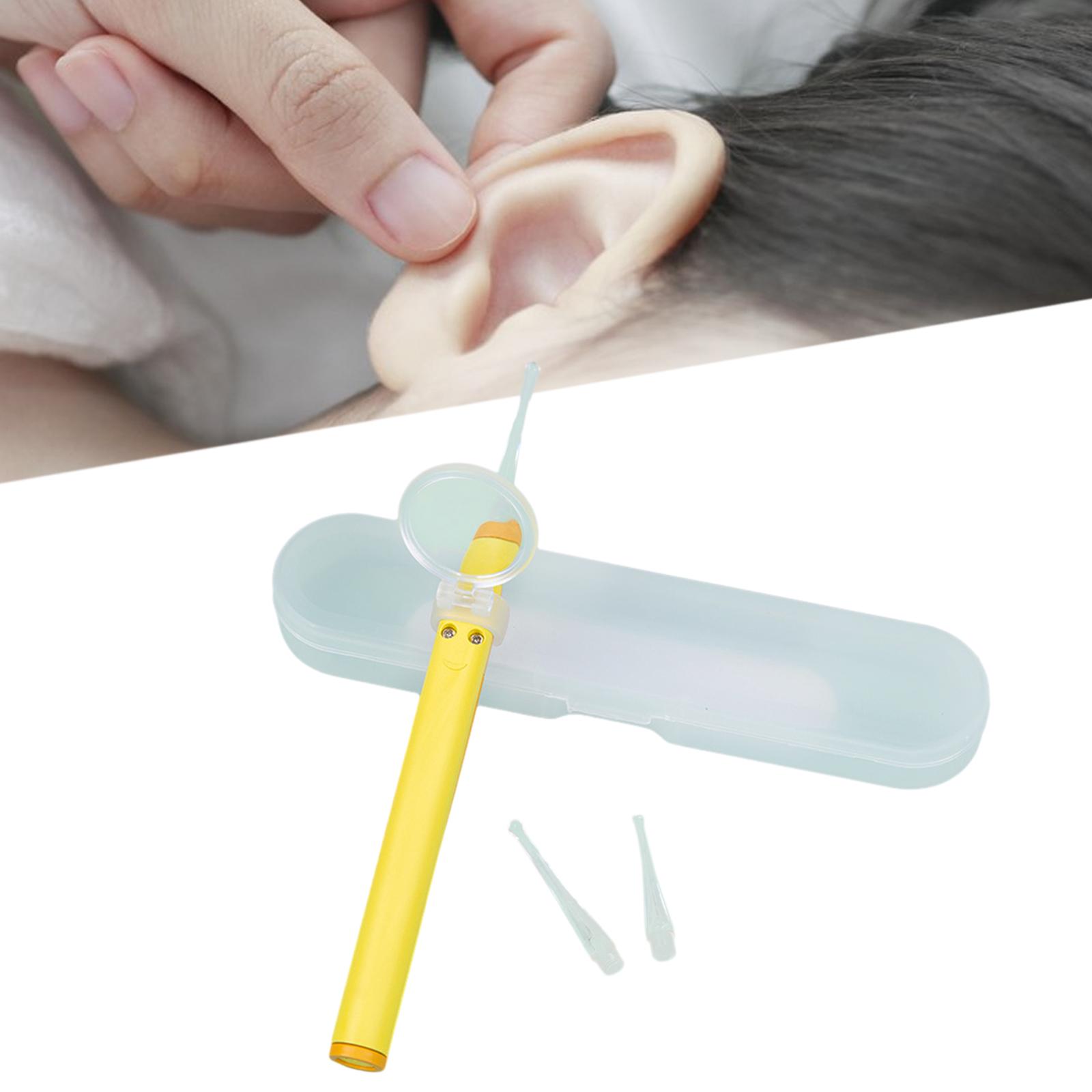 Earwax Remover Kits Portable Reusable Handheld Kids Ear Picker Yellow
