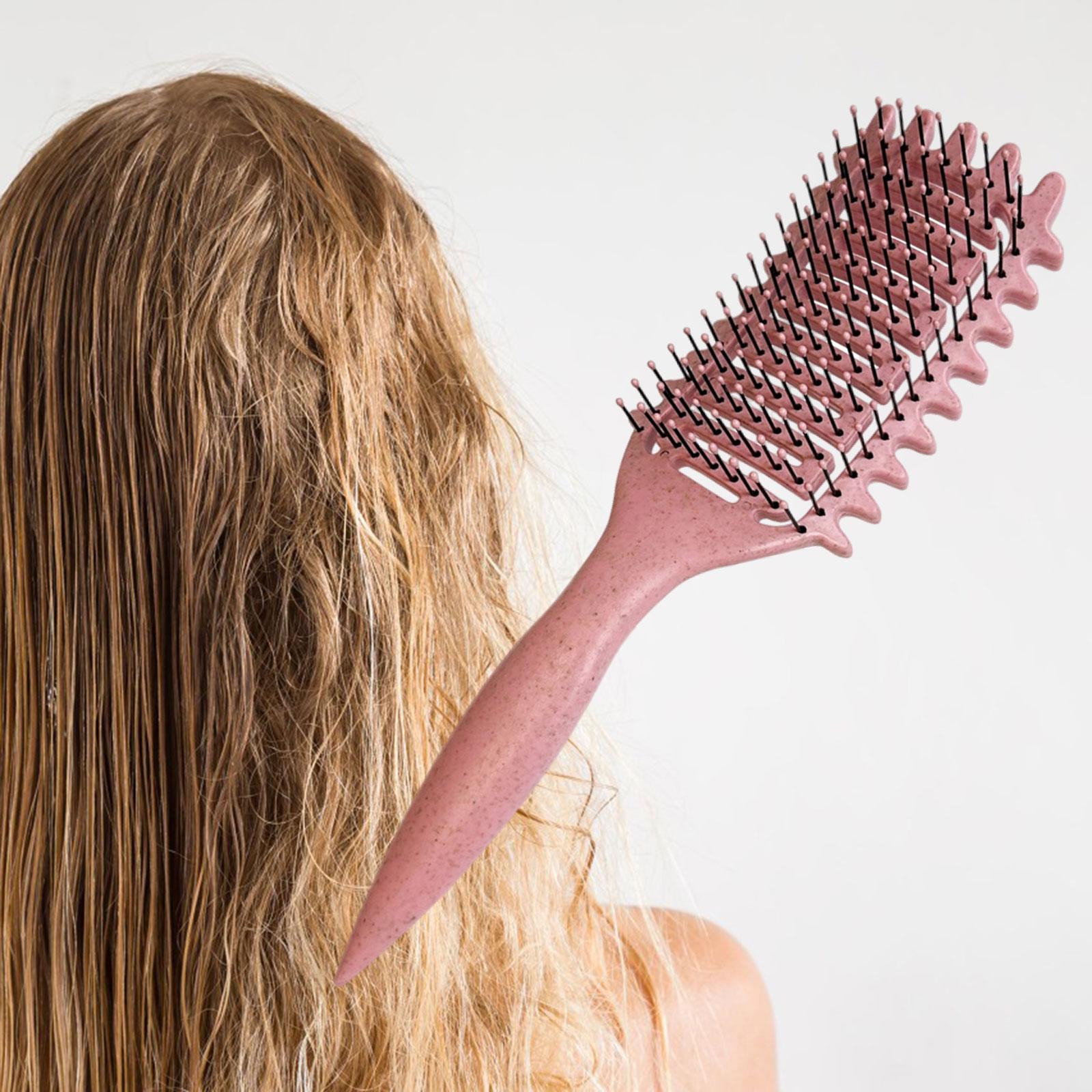 Bristle Curl Brush Shaping Bristle Curl Defining Brush for Gifts Women Salon Pink