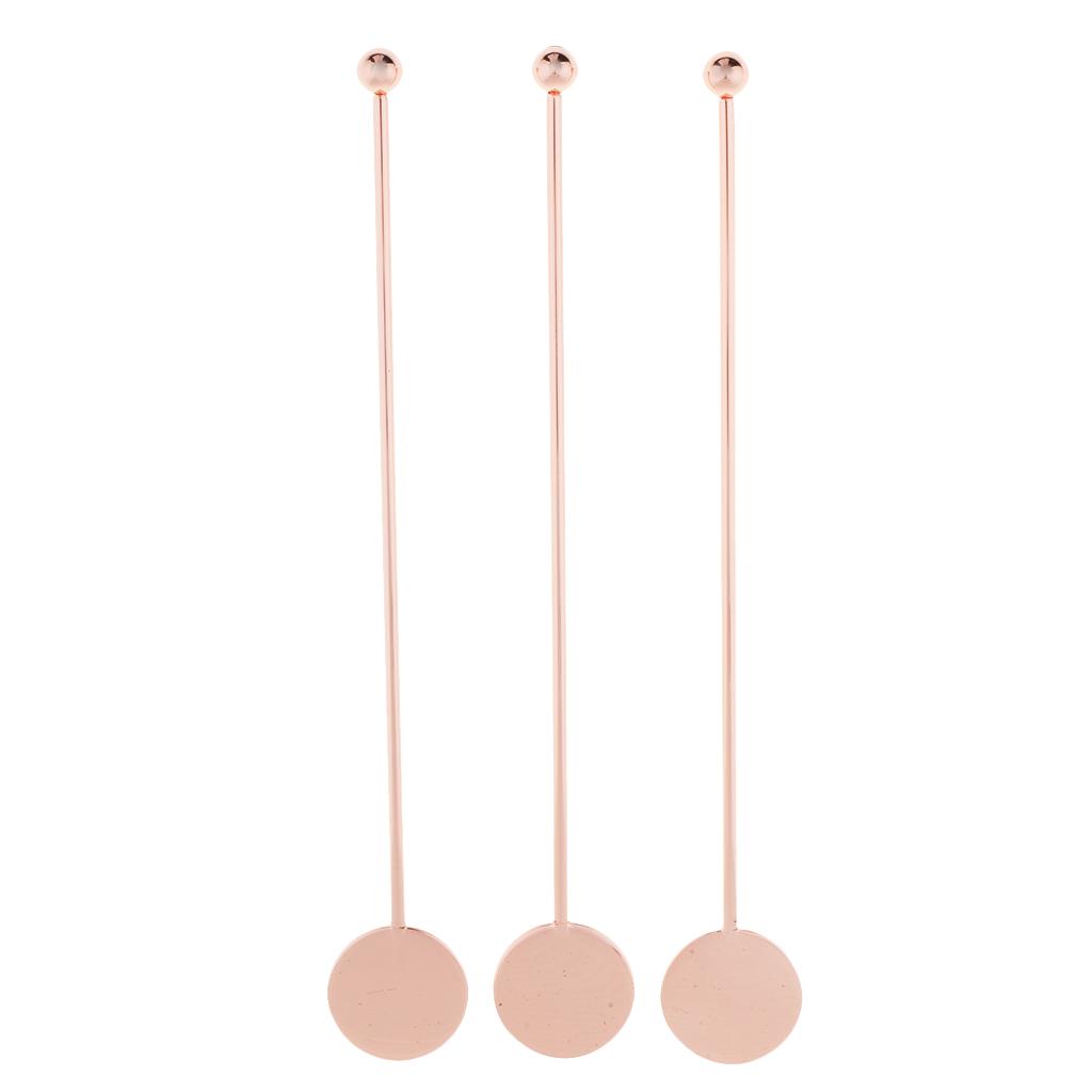 Stainless Steel Coffee Beverage Stirrer Cocktail Swizzle Sticks  copper