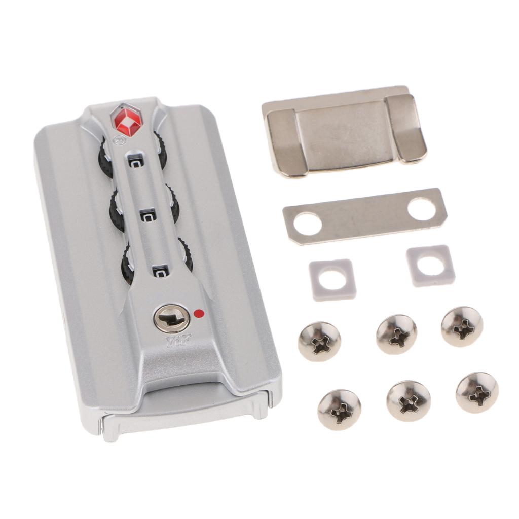 TSA Aluminum Luggage Cases 3-Digit Combination Lock Suitcase Secure Code Lock Padlock - Portable and Lightweight