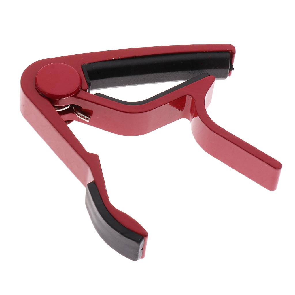 Acoustic Electric Guitar Capo Trigger Quick Change Key Clamp Capo  Red