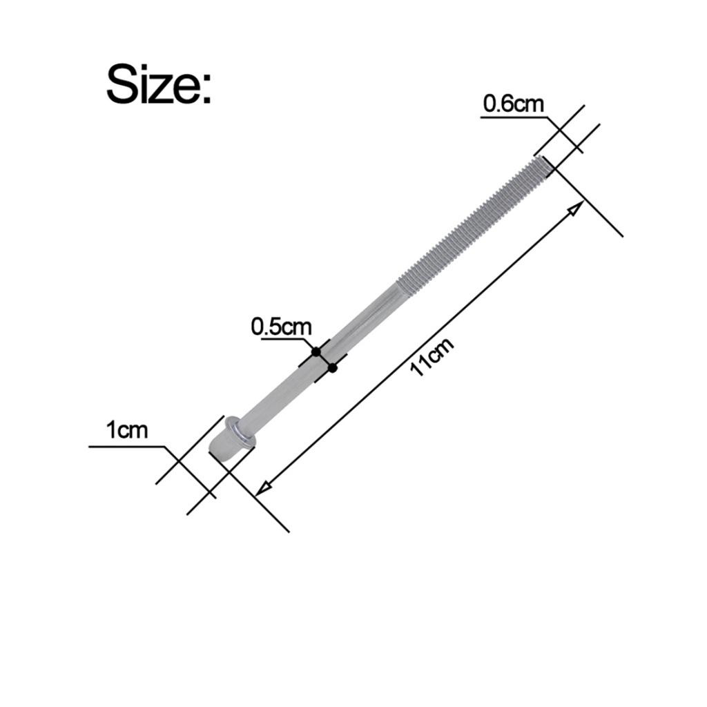 6 Pcs Drum Long Screws Tension Rods Screws Percussion Replacement Accessory