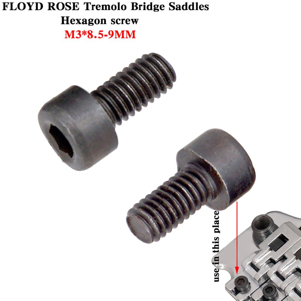 6pcs Black Electric Guitar Tremolo Bridge Locked String Screws 3mm