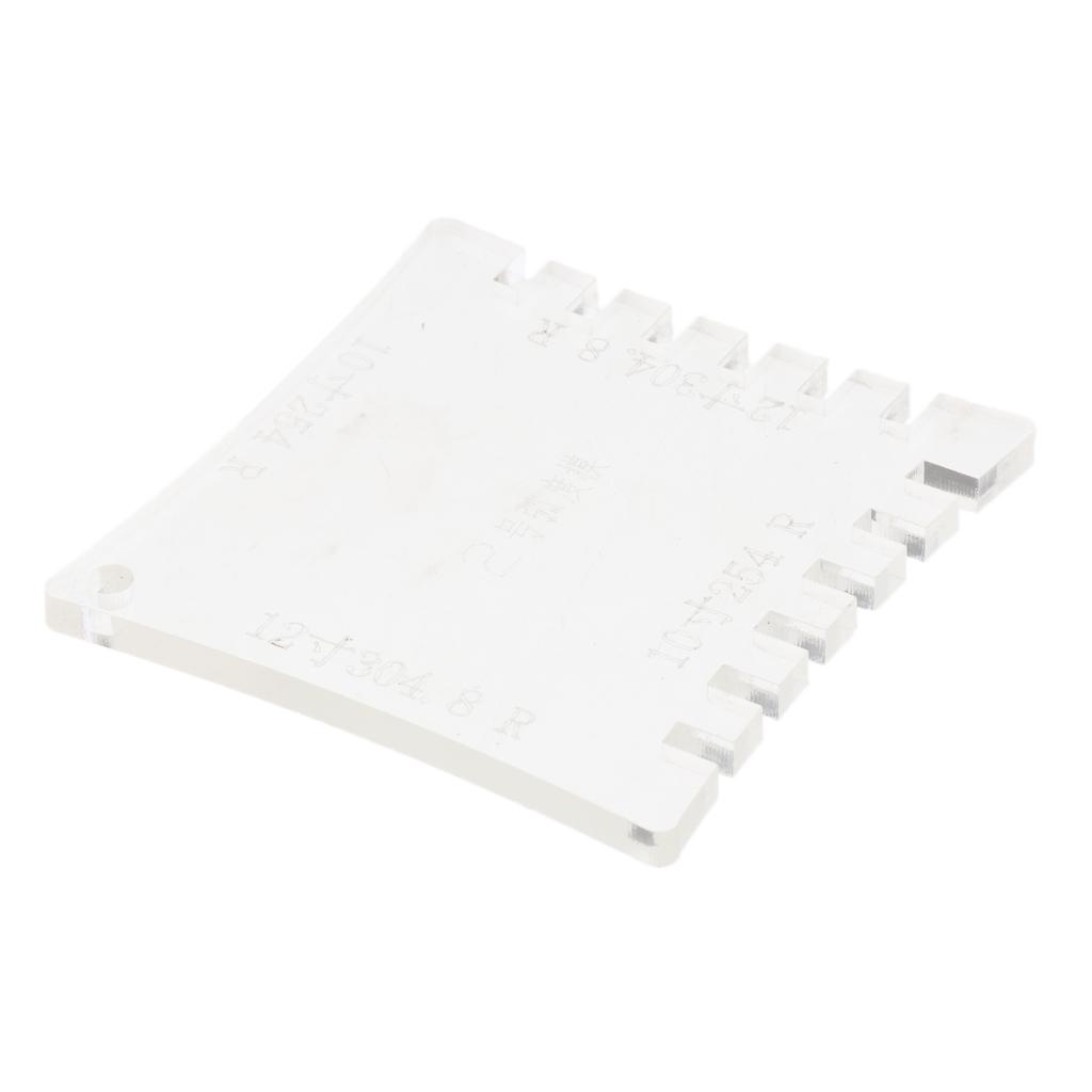 Guitar Acrylic String Action Gauge Radius Ruler 2