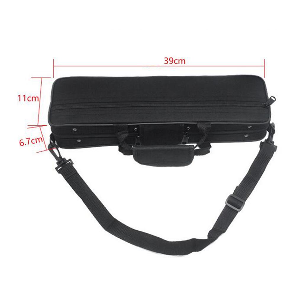 Lightweight 16 Holes Flute Case Carrying Storage Bag with Shoulder Strap