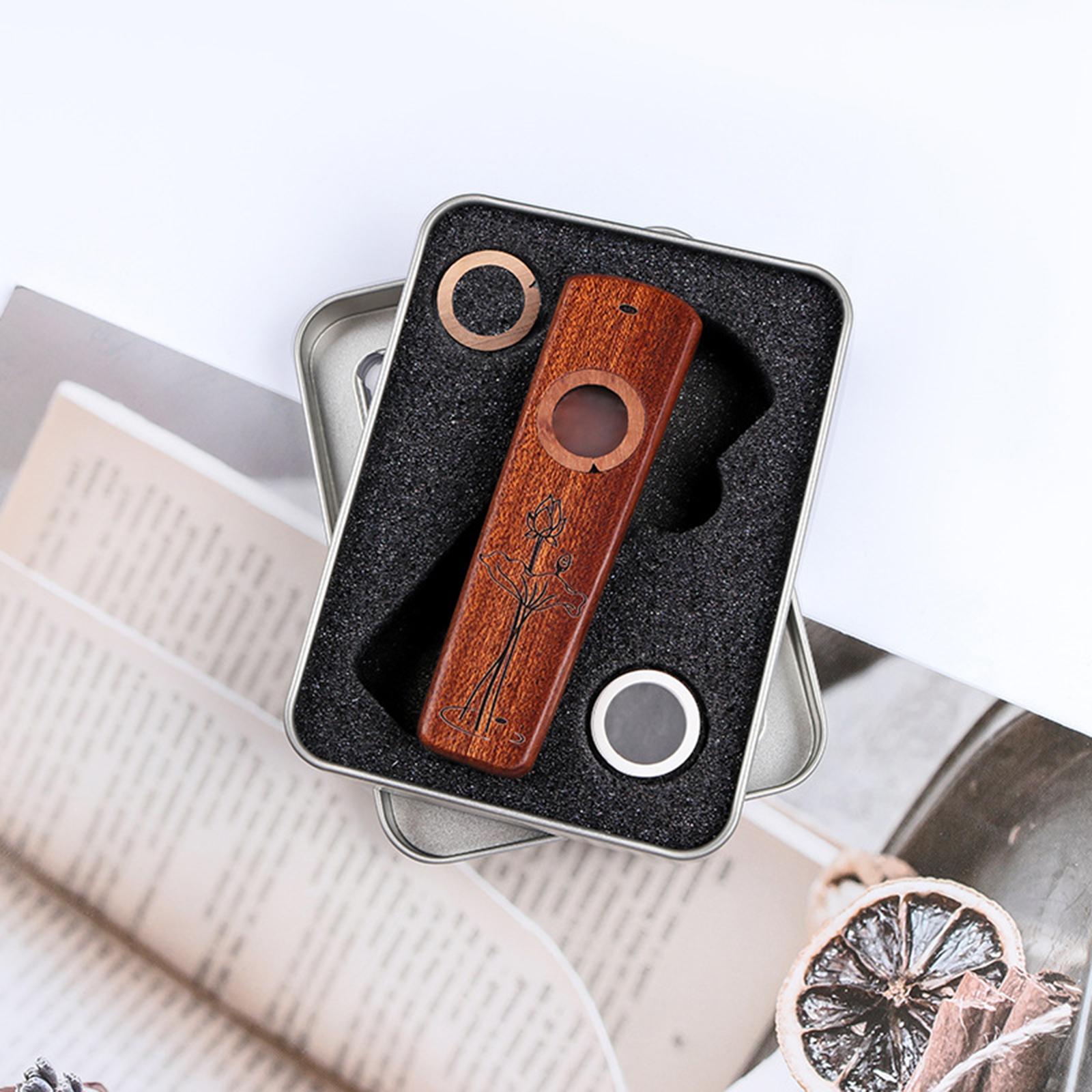 Harmonica Flutes Wind Instrument with Case Wooden Kazoo Wood