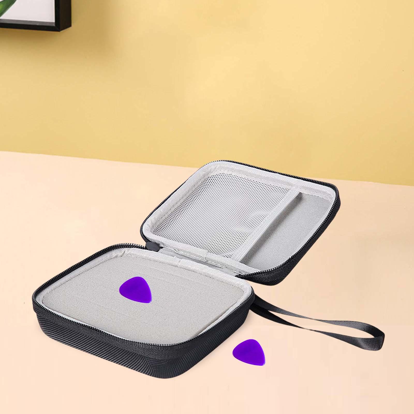 Guitar Pick Case Musical Instrument Small Item Organizer for Collectible Black