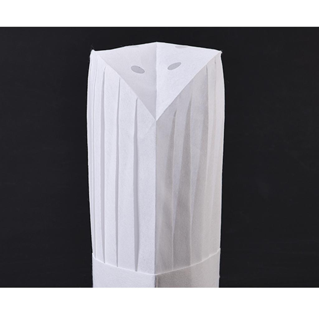 40x Disposable Chef Hat Cook hats Baker Food Serving White  11 Inch