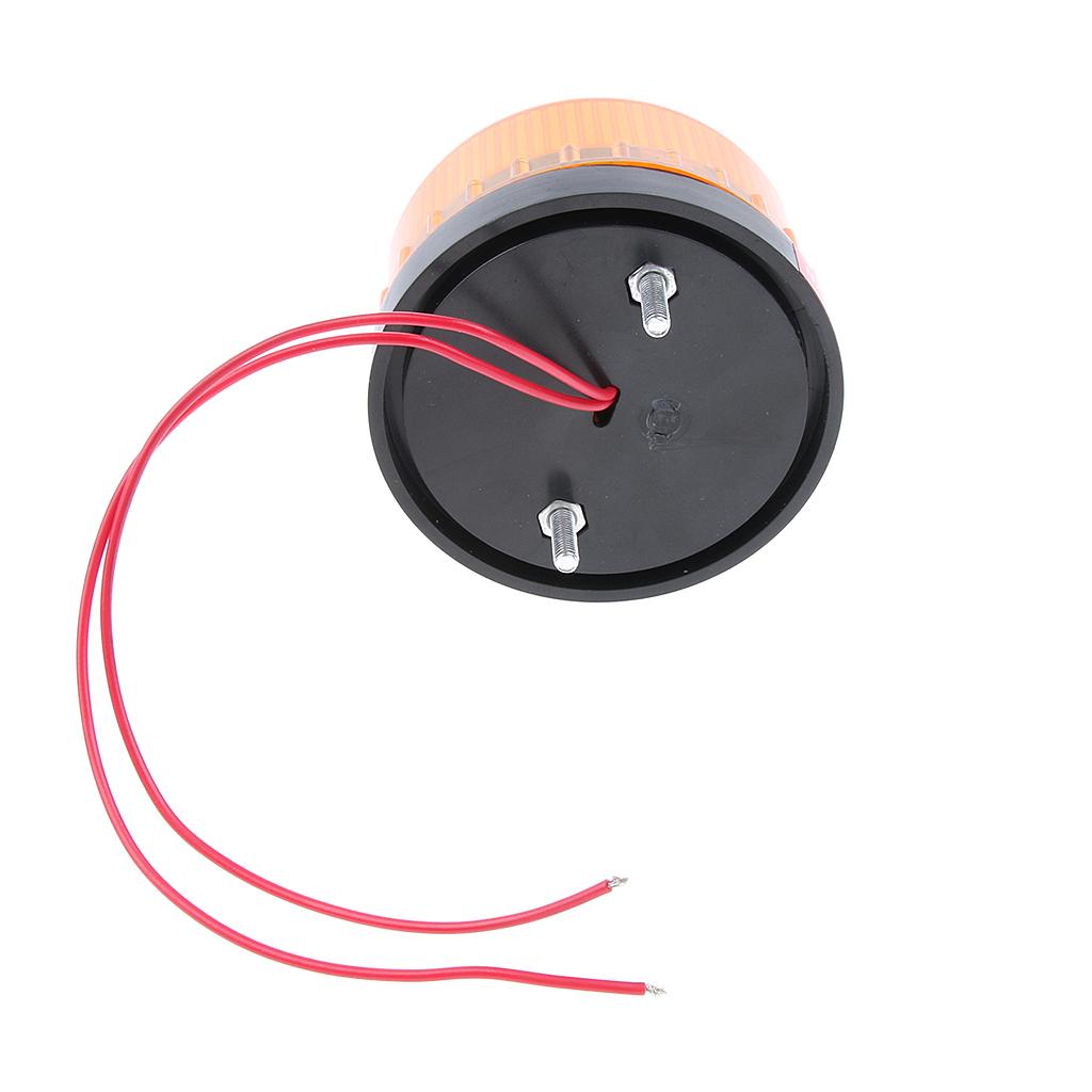 2x LED Beacon Amber Flashing Strobe Signal Warning Light Lamp 