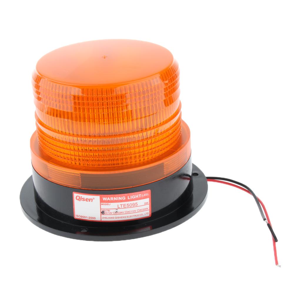 2x12V Emergency LED Flashing Strobe Signal Warning Light Lamp Beacon Orange