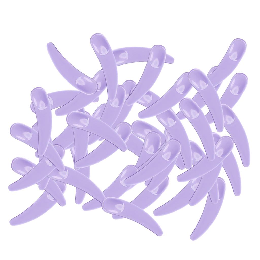 100Pcs Mini Cosmetic Spatula Mixing Sampling Facial Cream Mask Spoon Purple
