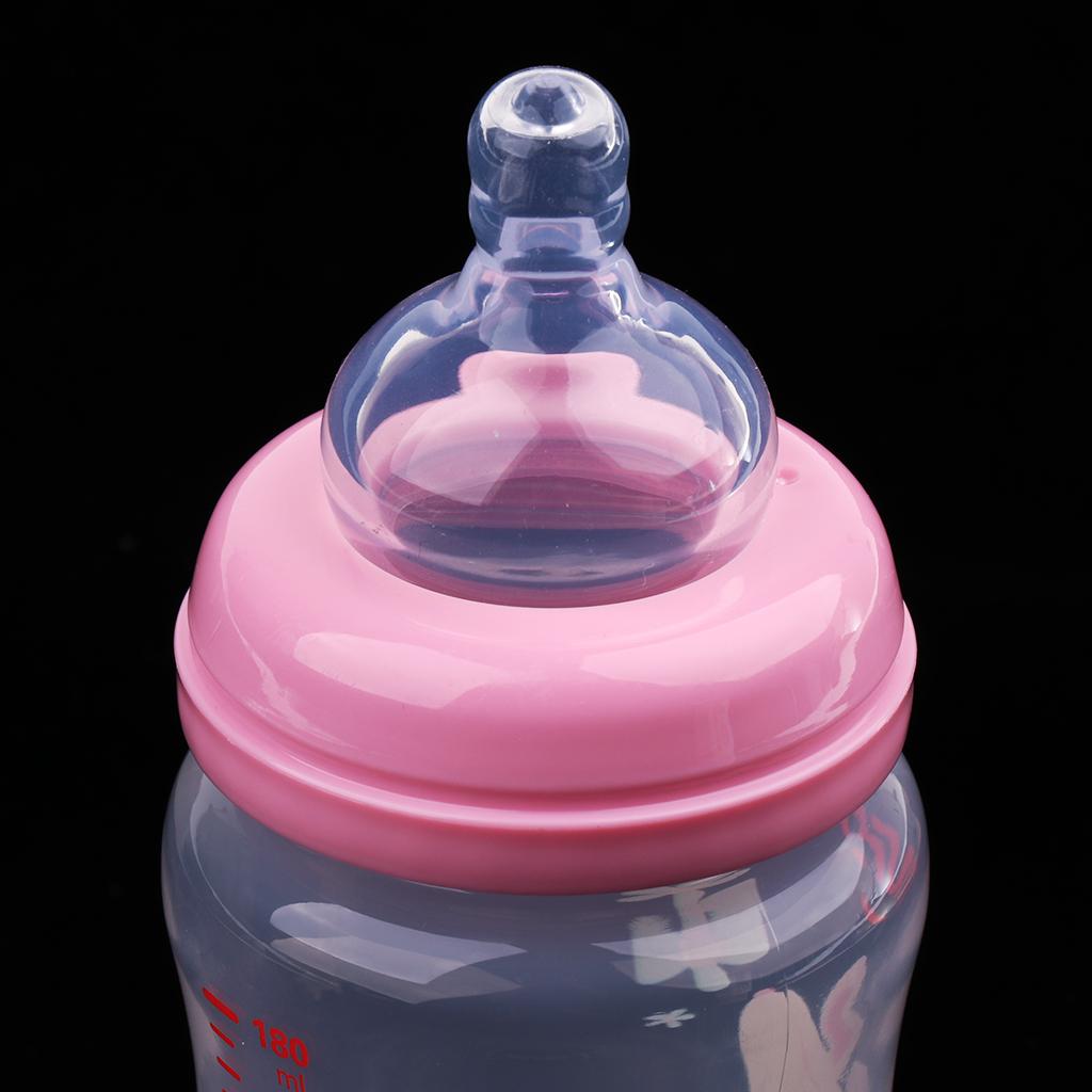 180ml BPA Free Baby Breastmilk Feeding Bottle With Soft Silicone Nipple