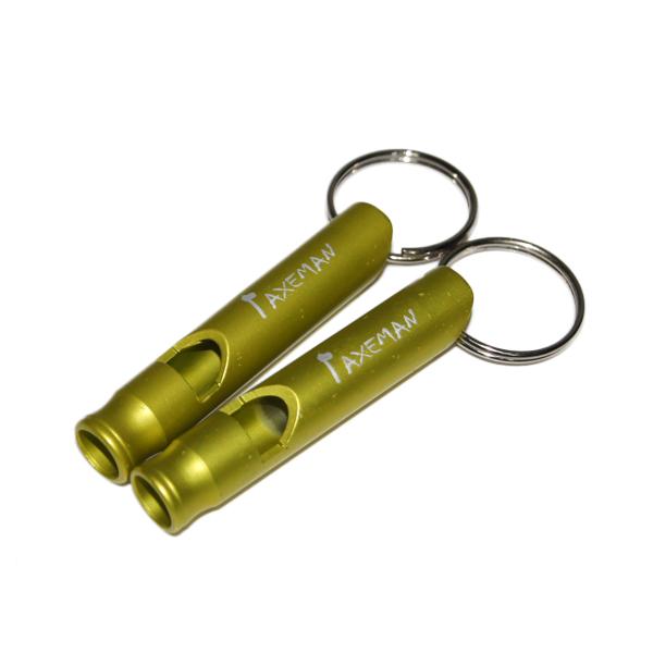 2Pcs Aluminum Alloy Outdoor Survival Training Whistle - Green