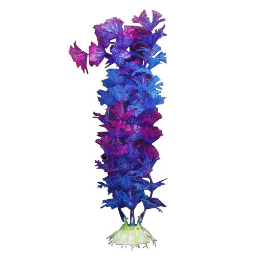 20cm Plastic Aquarium Plants Ornament for Fish Tank - Purple + Blue