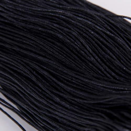 45 Meters Waxed Cotton Cord String 1mm - Black